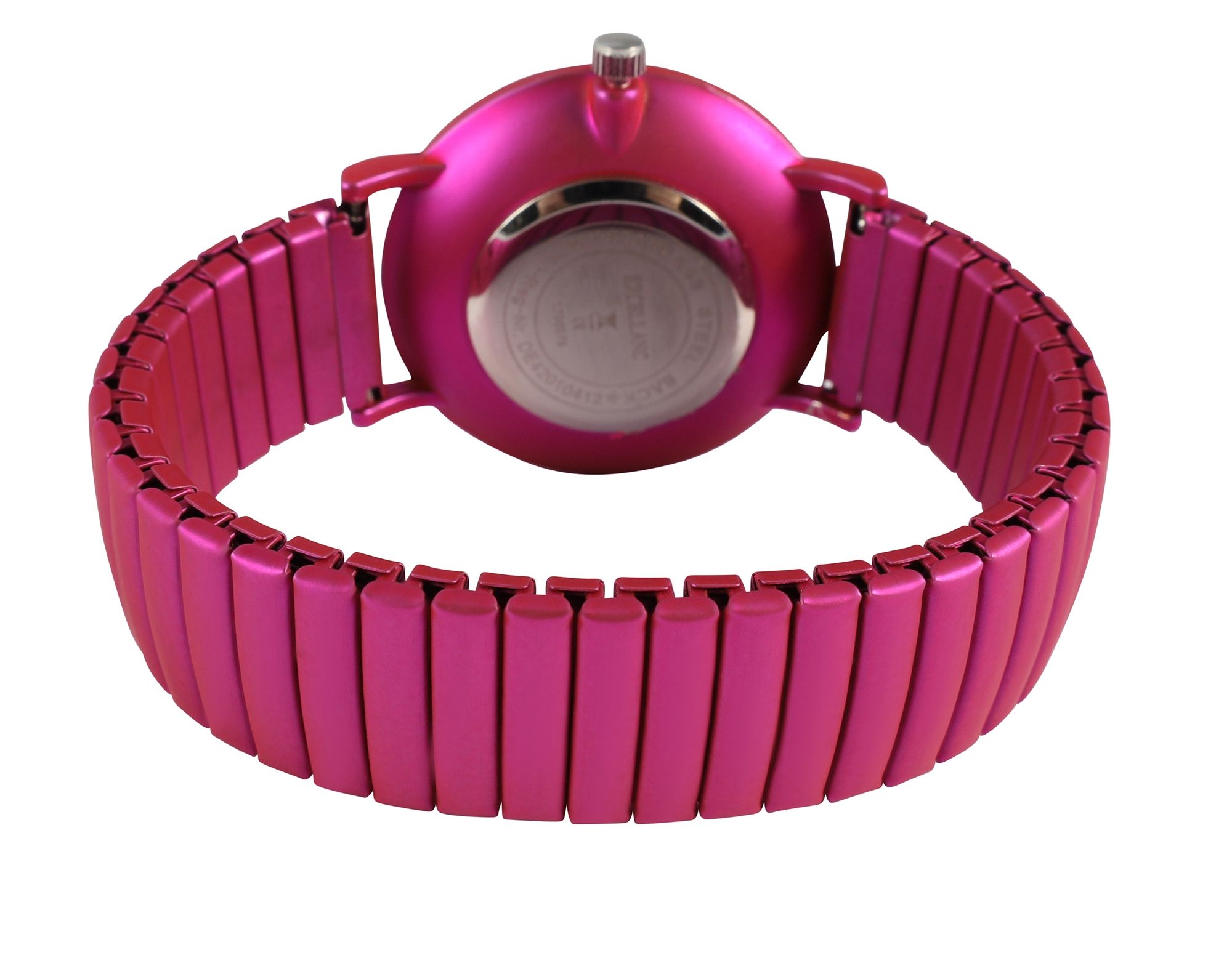 Excellanc Damenuhr mit Zugarmband, metallisches Design, pink