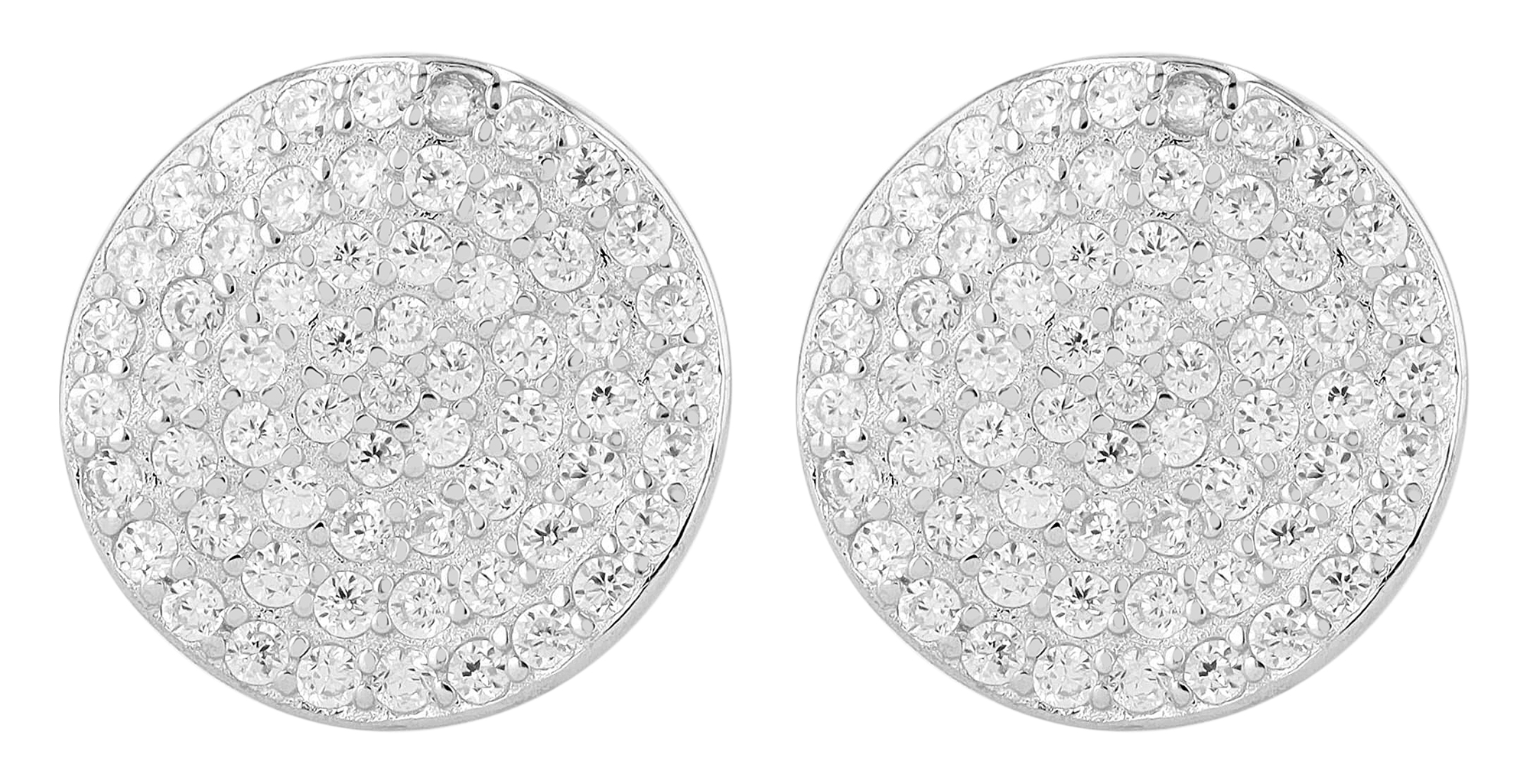 "Disha" 925/- Echt Silber Ohrstecker silberfarben rhodiniert Zirkonia