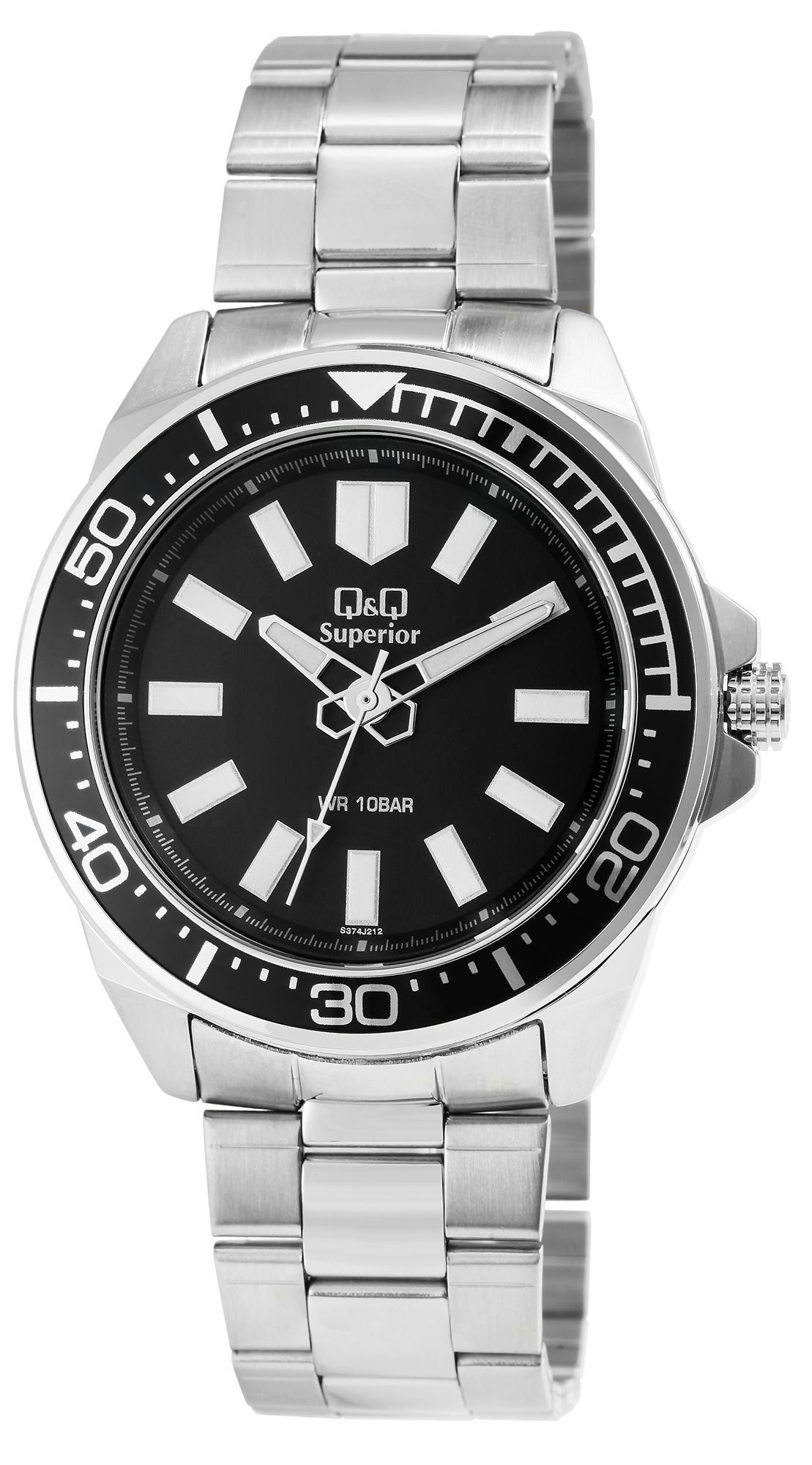 Q&Q Superior Herrenuhr aus Edelstahl