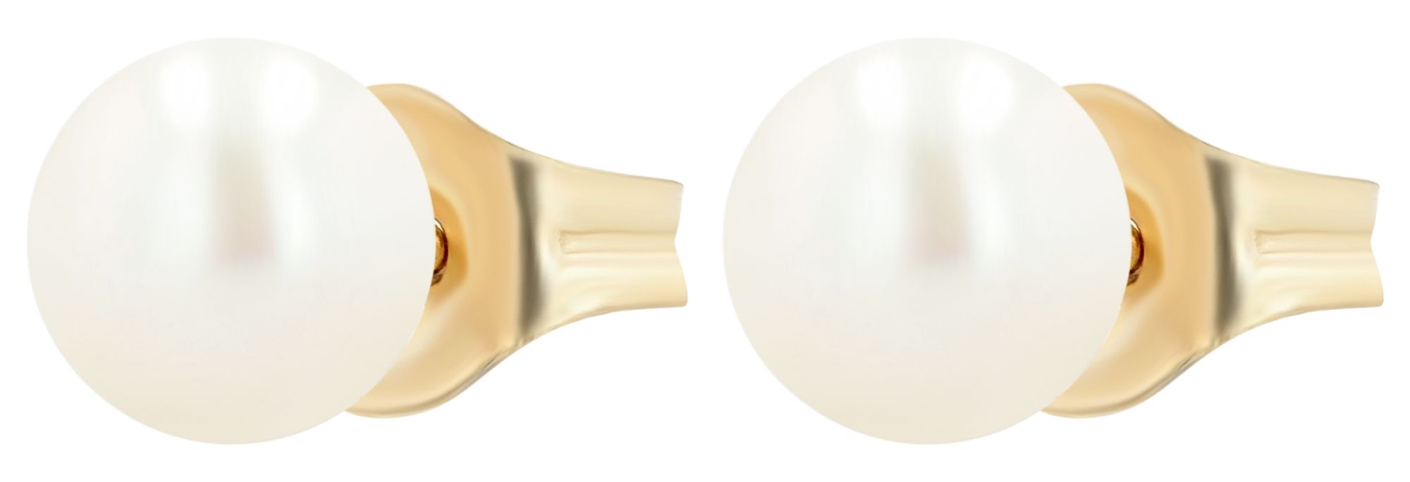 333/- Gold "Kalila" Ohrstecker mit Perle Ø 4 mm, Gelbgold, 8 Karat