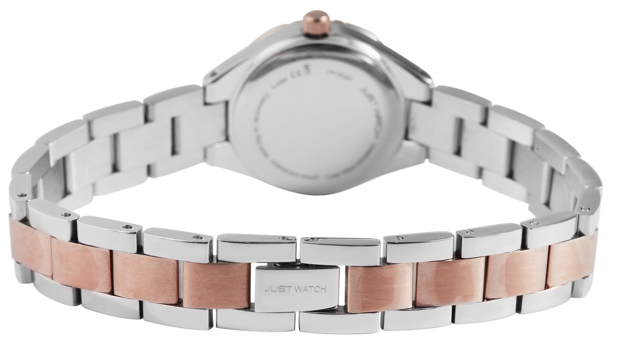 Just Watch Damenuhr mit Edelstahlarmband, silber- & roségoldfarben
