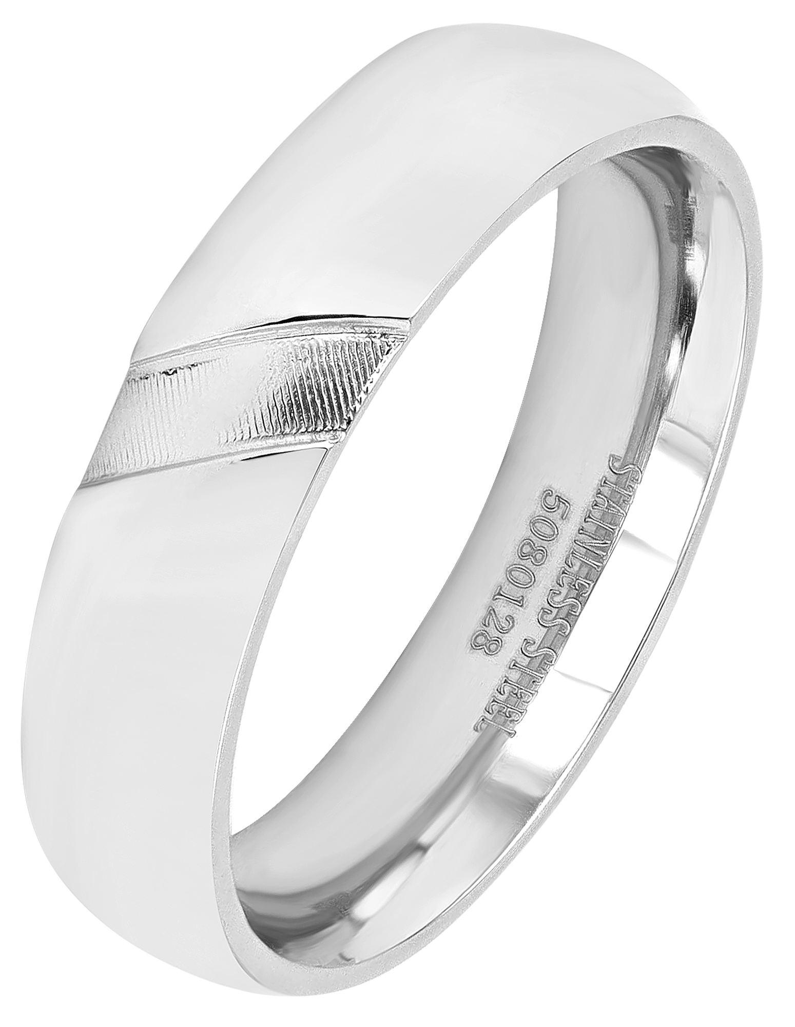 "Glory Fever" Herren-Partnerring Gr 56, Edelstahl, silberfarben