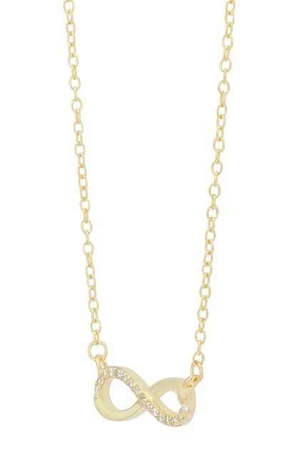 925/- Echt Silber Infinity-Halskette "Thessa", vergoldet