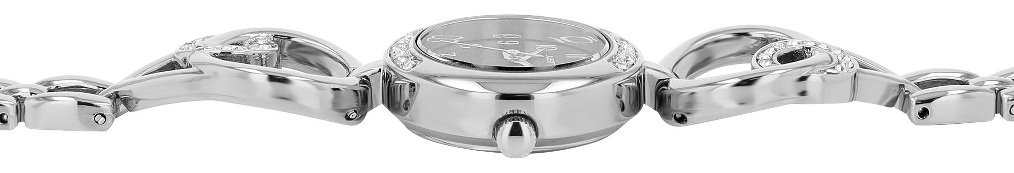 Just Watch Damenuhr "Liana" mit Gliederarmband, Ø 24 mm, silberfarben/schwarz