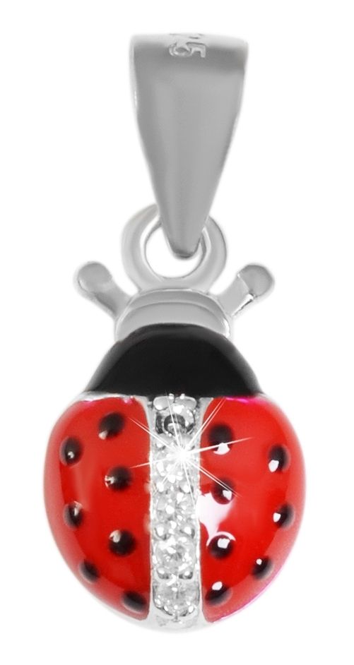 "Glückskäfer Coco" 925/- Echt Silber Kinder Schmuckset - Marienkäfer, Zikonia, rhodiniert