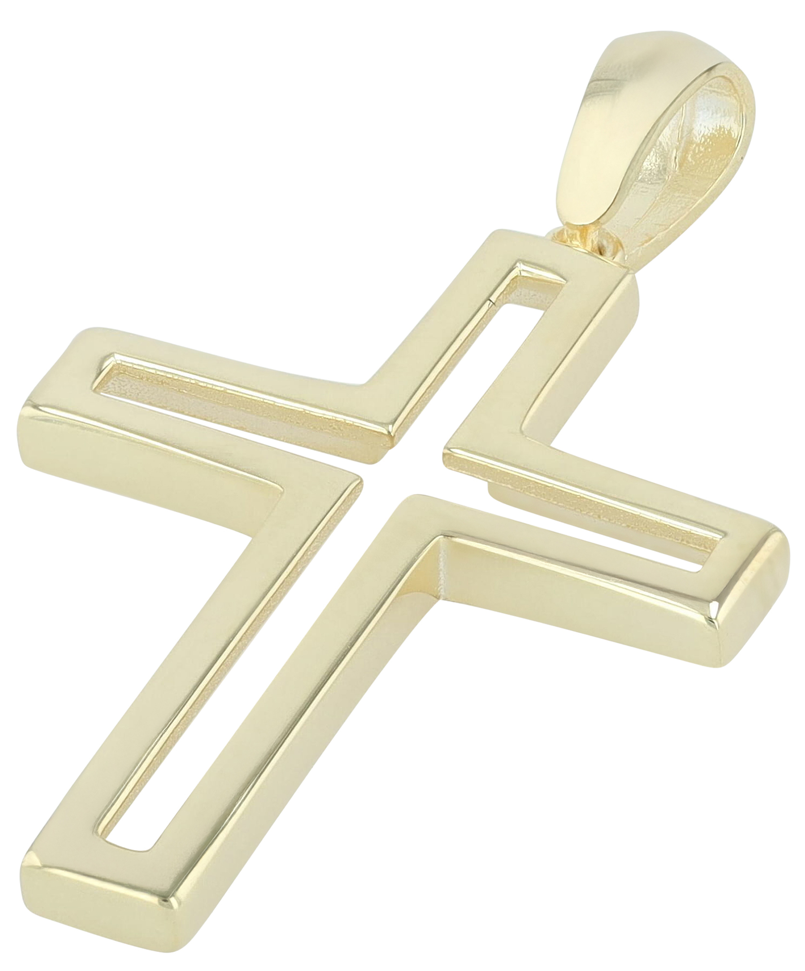 "Elia" 925/- Echt Silber Anhänger - Kreuz, vergoldet
