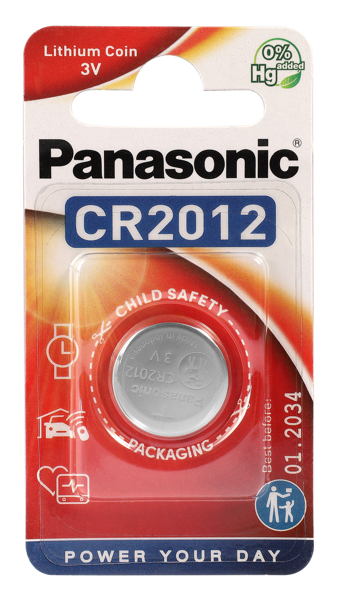 Panasonic Lithium Power, CR 2012, 3V, 1er Blister