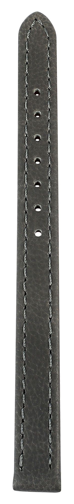 Echtleder-Uhrenarmband "super-soft", dunkelgrau, Naht, 10 mm