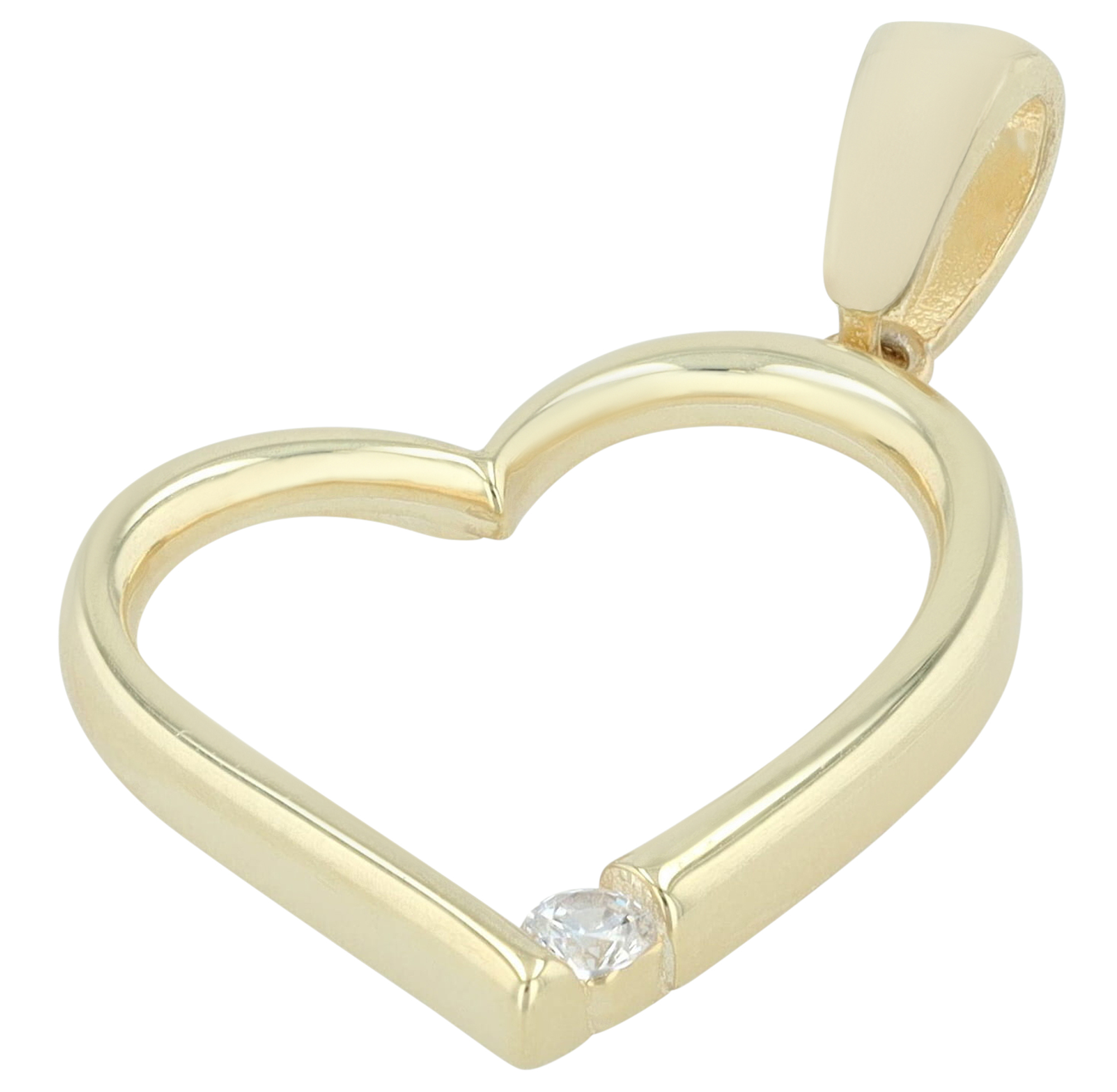 "Dania" 925/- Echt Silber Anhänger, Herz, vergoldet