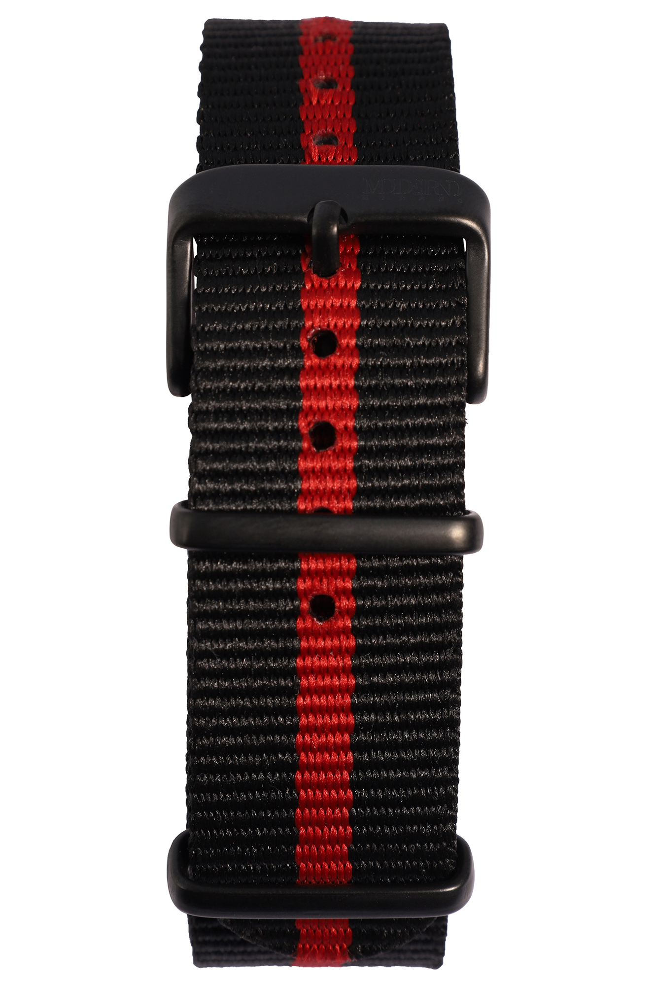 Moderno Milano - Nylon-NATO-Band, 20 mm (schwarz/ rot)