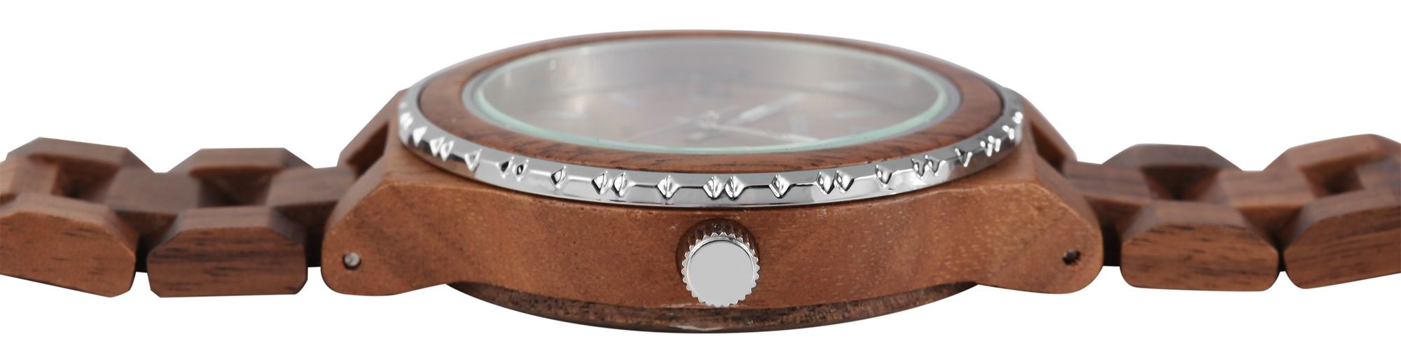 Excellanc Unisexarmbanduhr aus Walnussholz