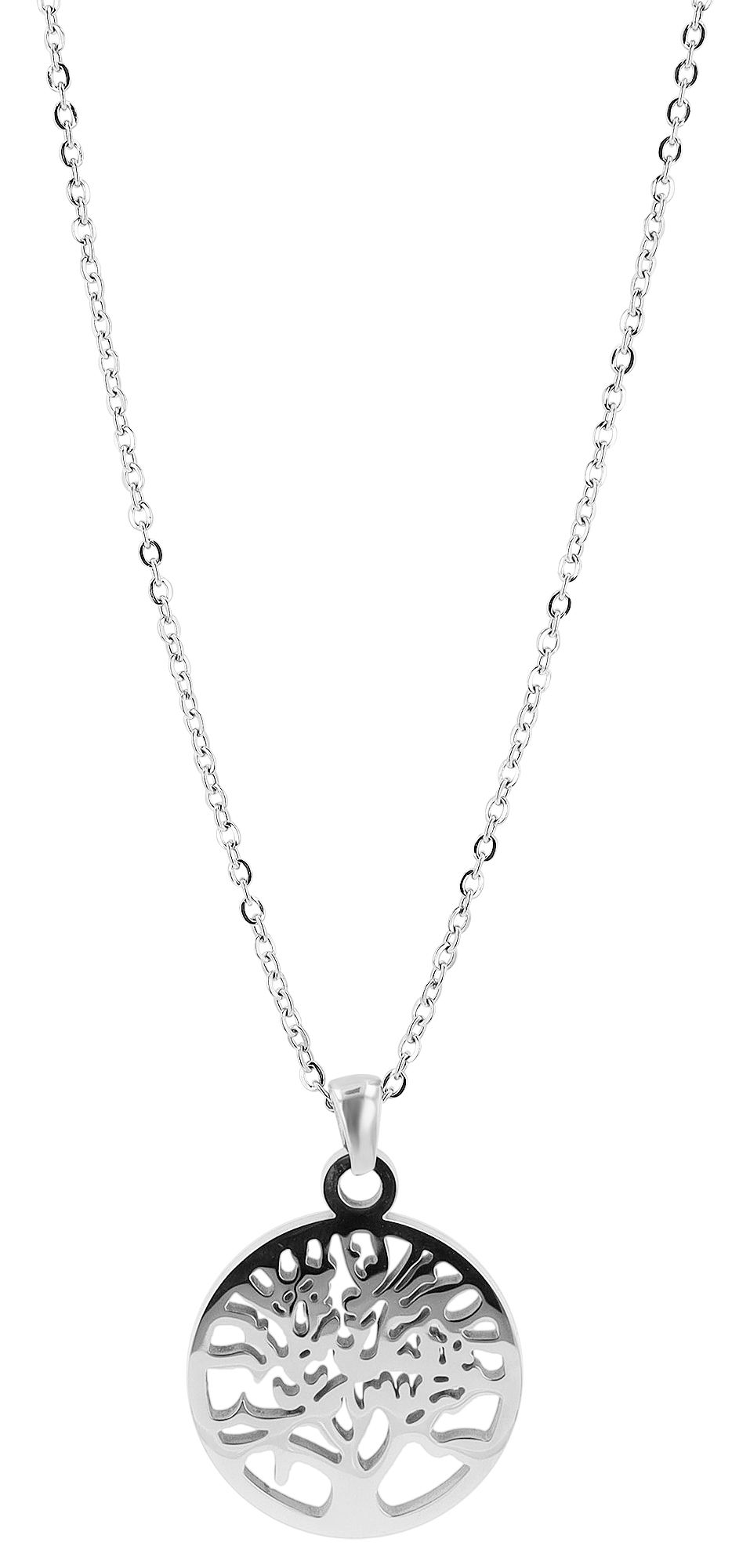 "Lanai" Edelstahl Schmuckset - Lebensbaum, (Kette 45 cm & Ohrstecker), silberfarben