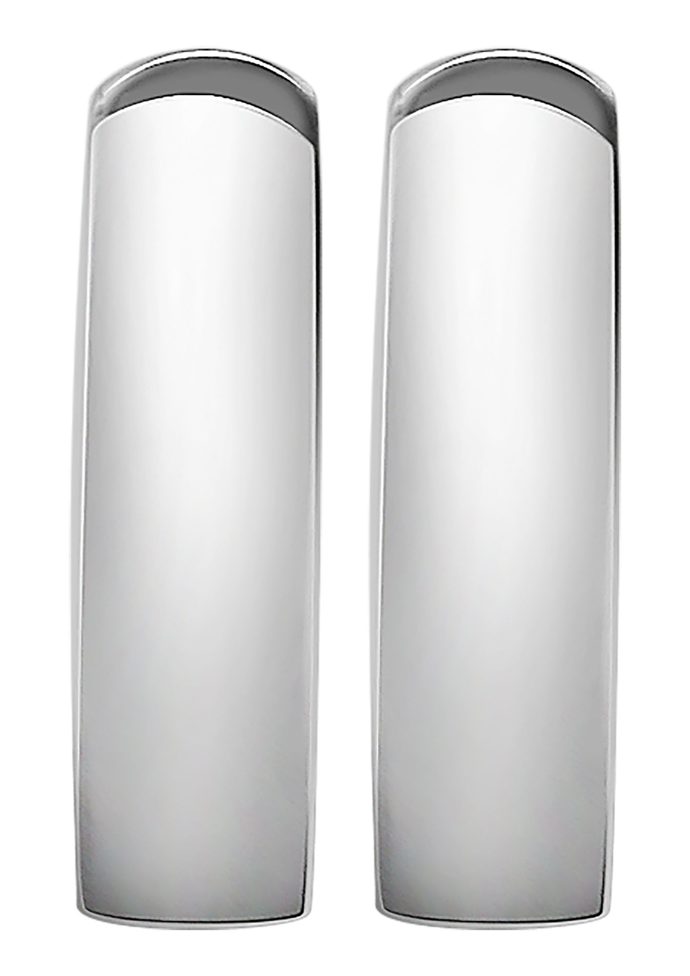 925/- Echt Silber Klapp-Creolen "Tijana", 925/rhodiniert