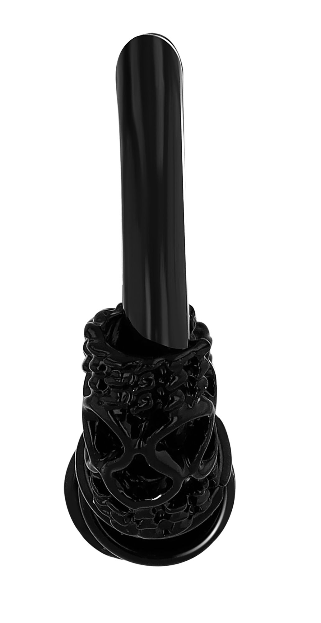 "Malbec" Single-Creole (Herren), Edelstahl, Ø 14 mm, schwarz
