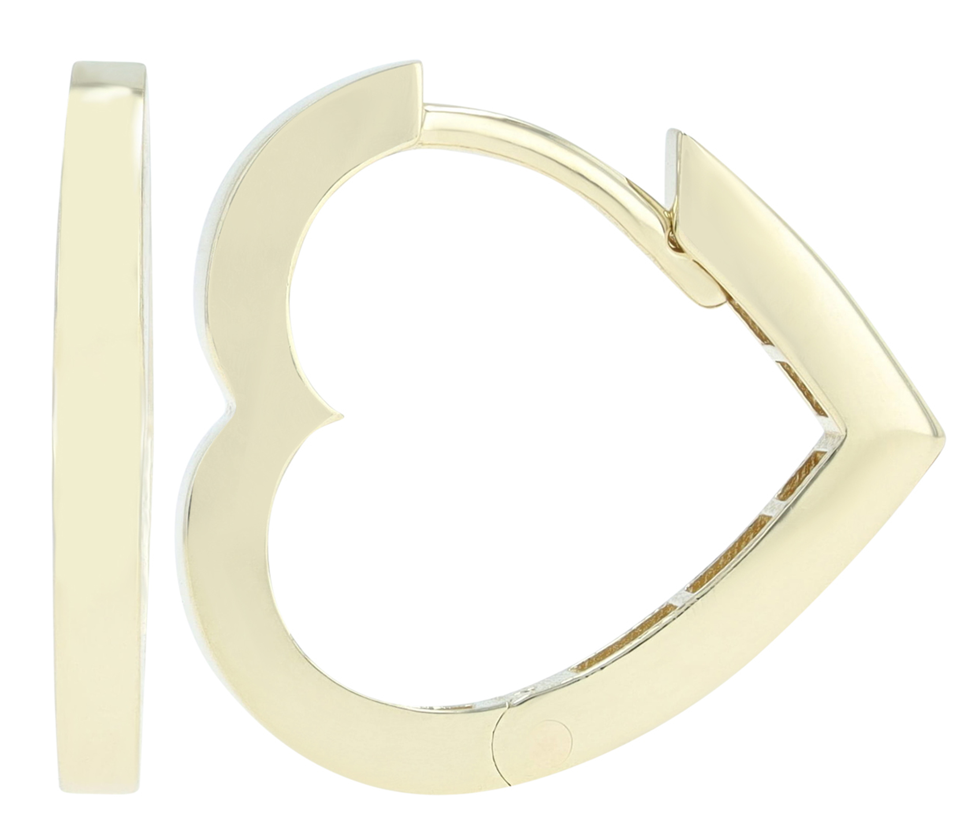 333/- Gold Creolen "Mine" Herz-form, 8 Karat, Gelbgold