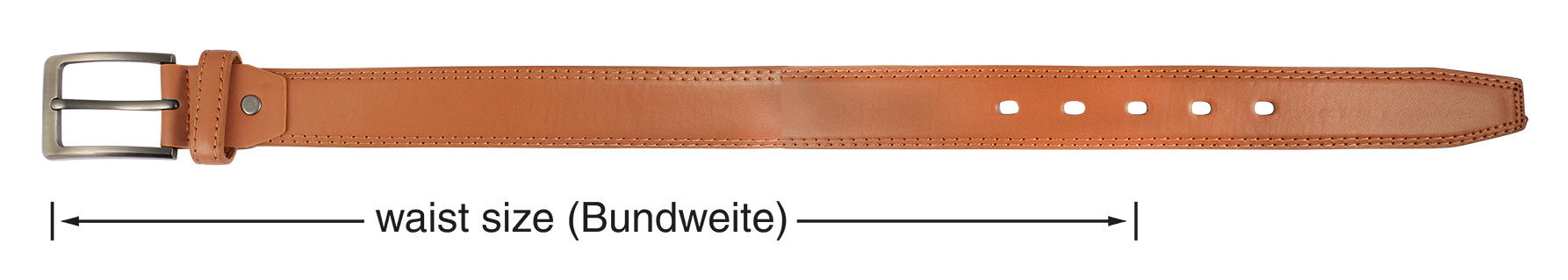 Gürtel aus Oberseite Lederimitat und Unterseite Echt Leder, VE12, 1x Gr. 90cm, 3x Gr. 100cm, 4x 110cm, 4x 120cm, hellbraun