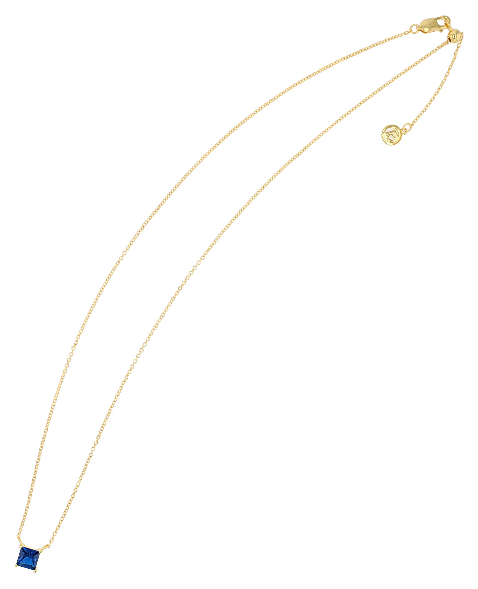 Sif Jakobs Jewellery 925/- Echt Silber Kette mit Zirkonia (blau) "Ellera Quadrato", vergoldet, 45 cm (kürzbar)