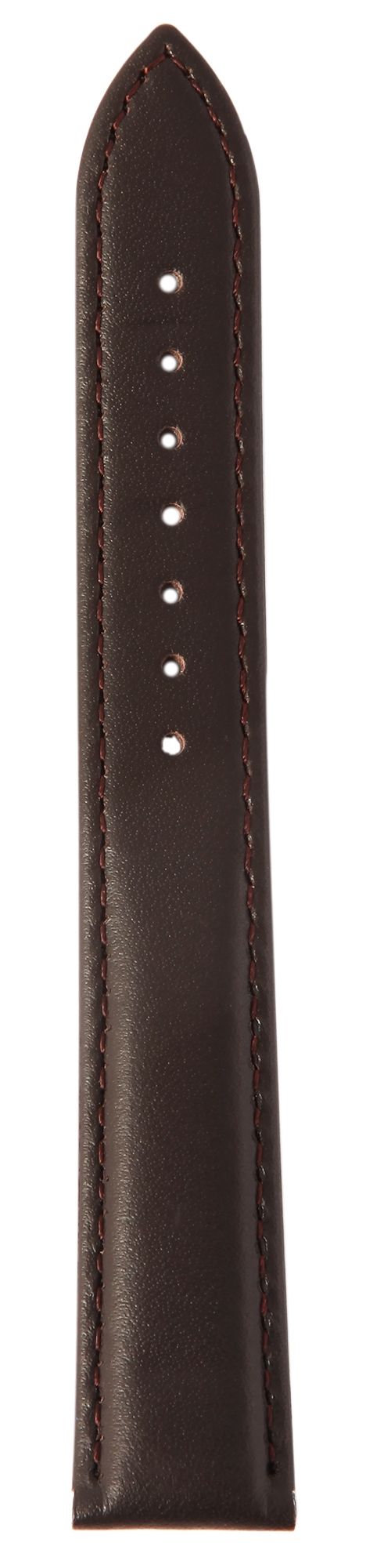 Echtleder-Uhrenarmband, dunkelbraun, 12 mm