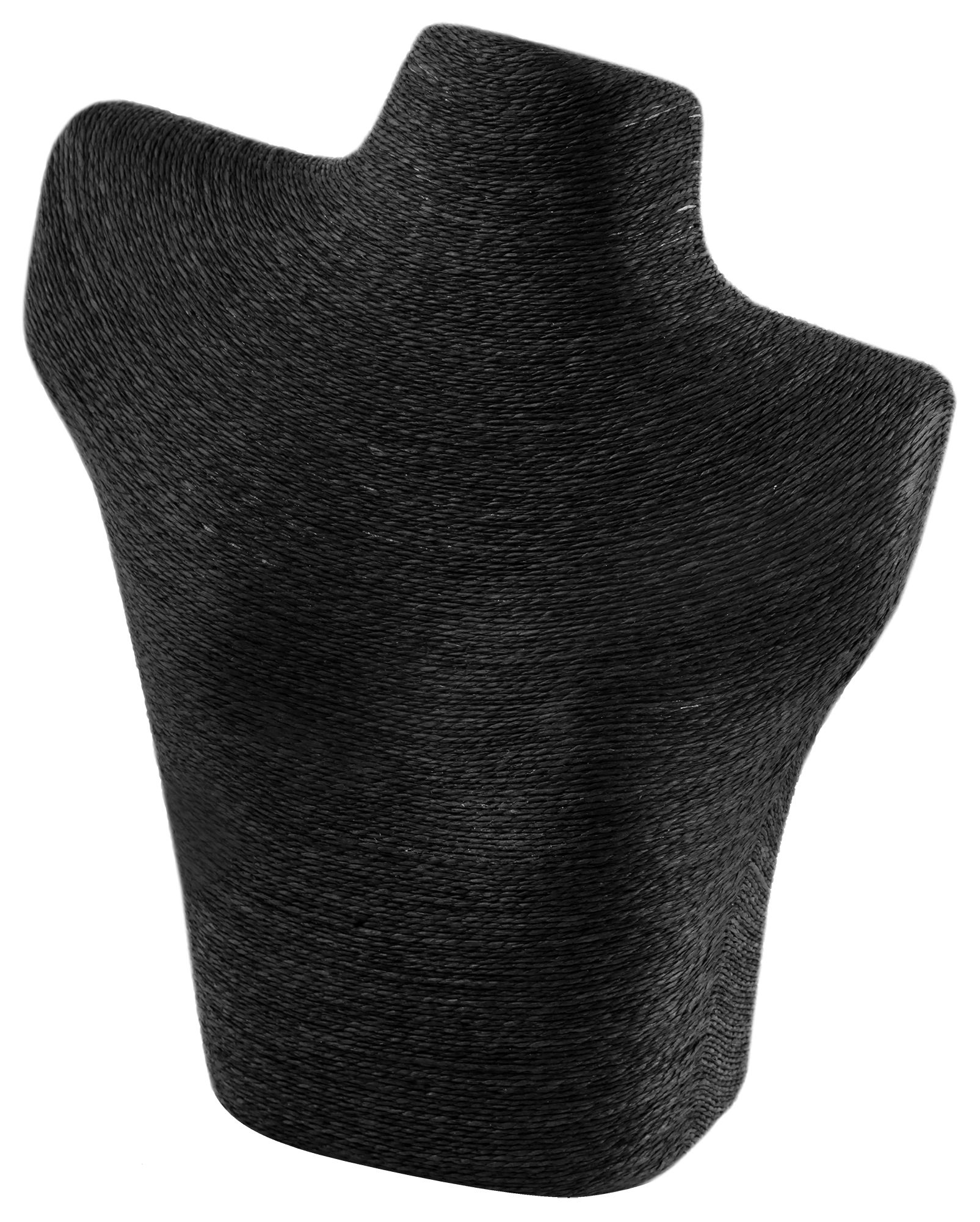 Büste, Bastfaser, schwarz, 28 cm x 25 cm x 8,5 cm