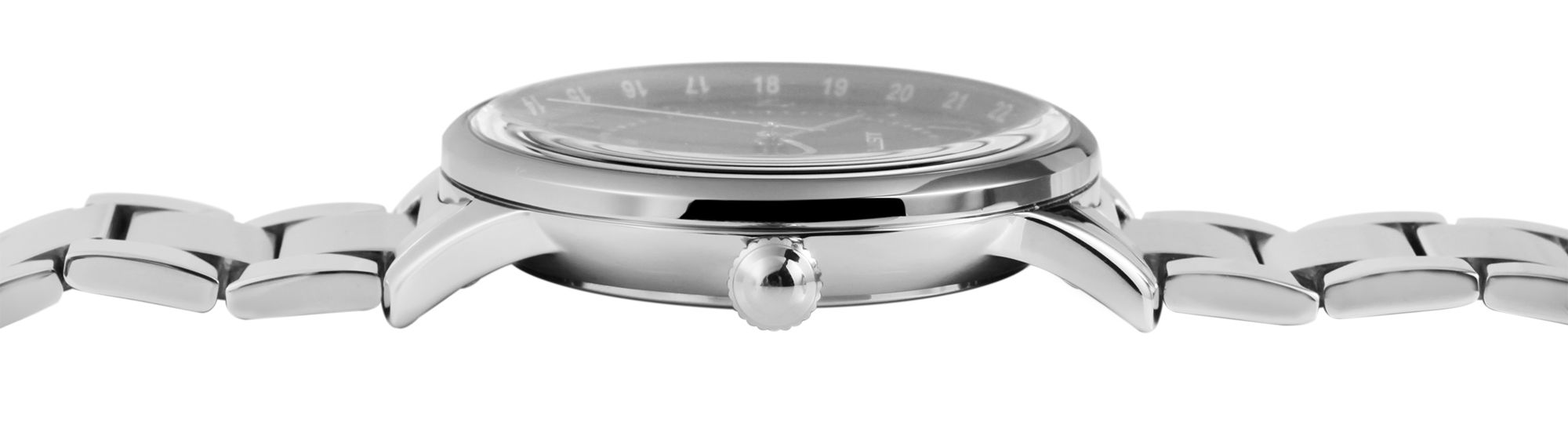 Just Watch Herrenuhr mit Edelstahlarmband, silberfarben/blau