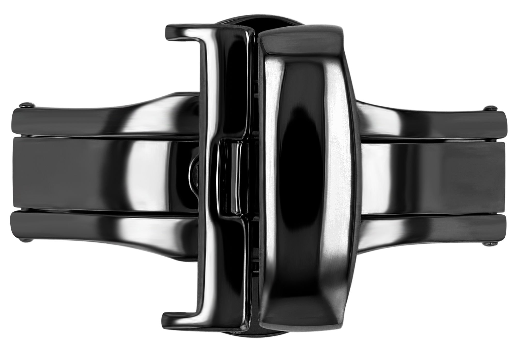 Butterflyschließe, Edelstahl, Schließenanstoß: 22 mm, schwarz