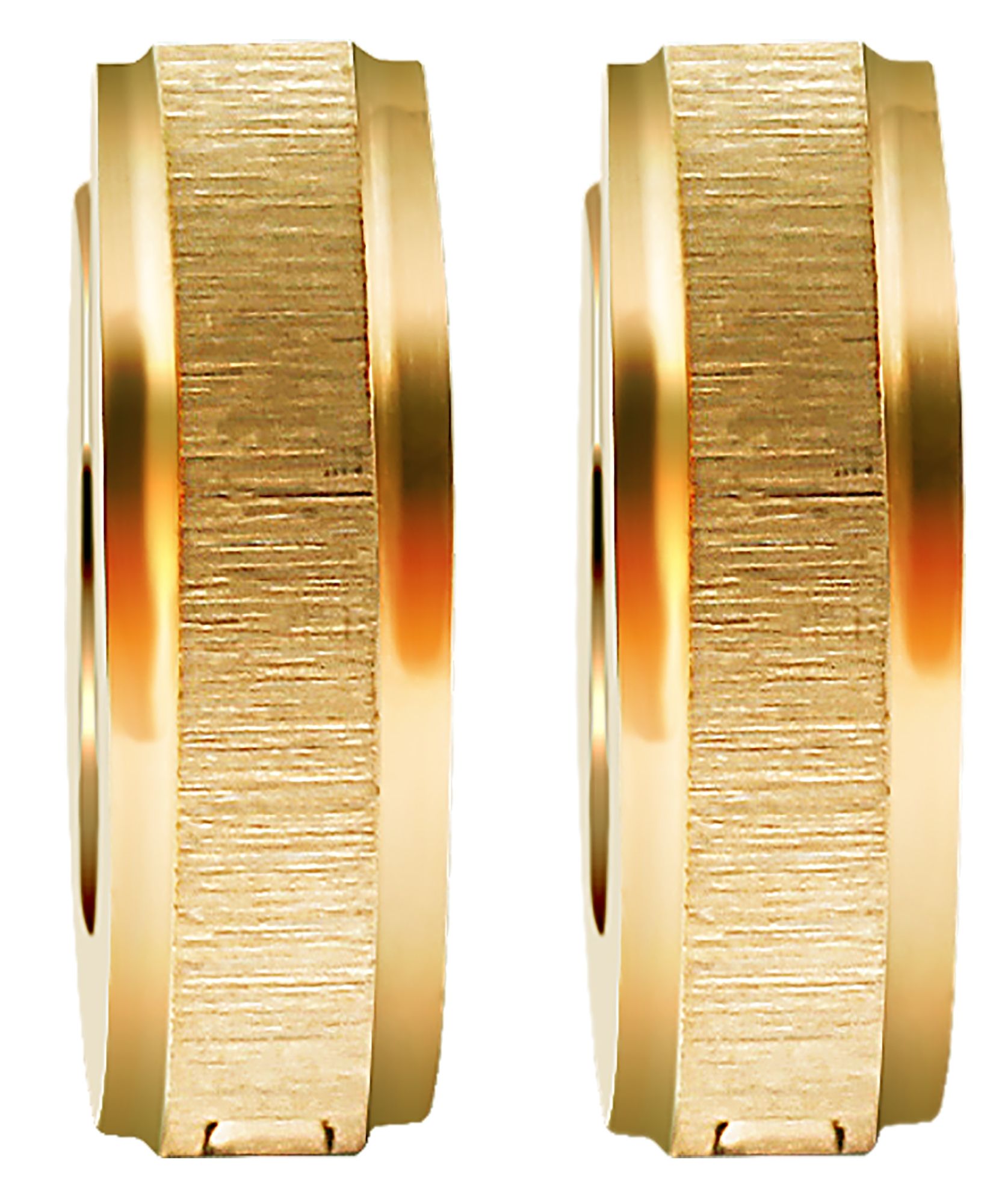 Akzent Klapp-Creolen aus Edelstahl, goldfarben