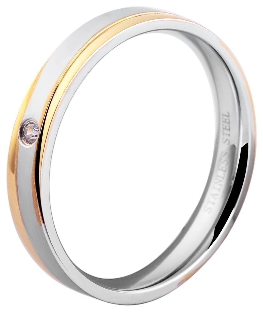"Sensual Meaning" Damen-Partnerringe, Akzent, Edelstahl, Simili, bicolor (silberfarben/ goldfarben), Gr 52