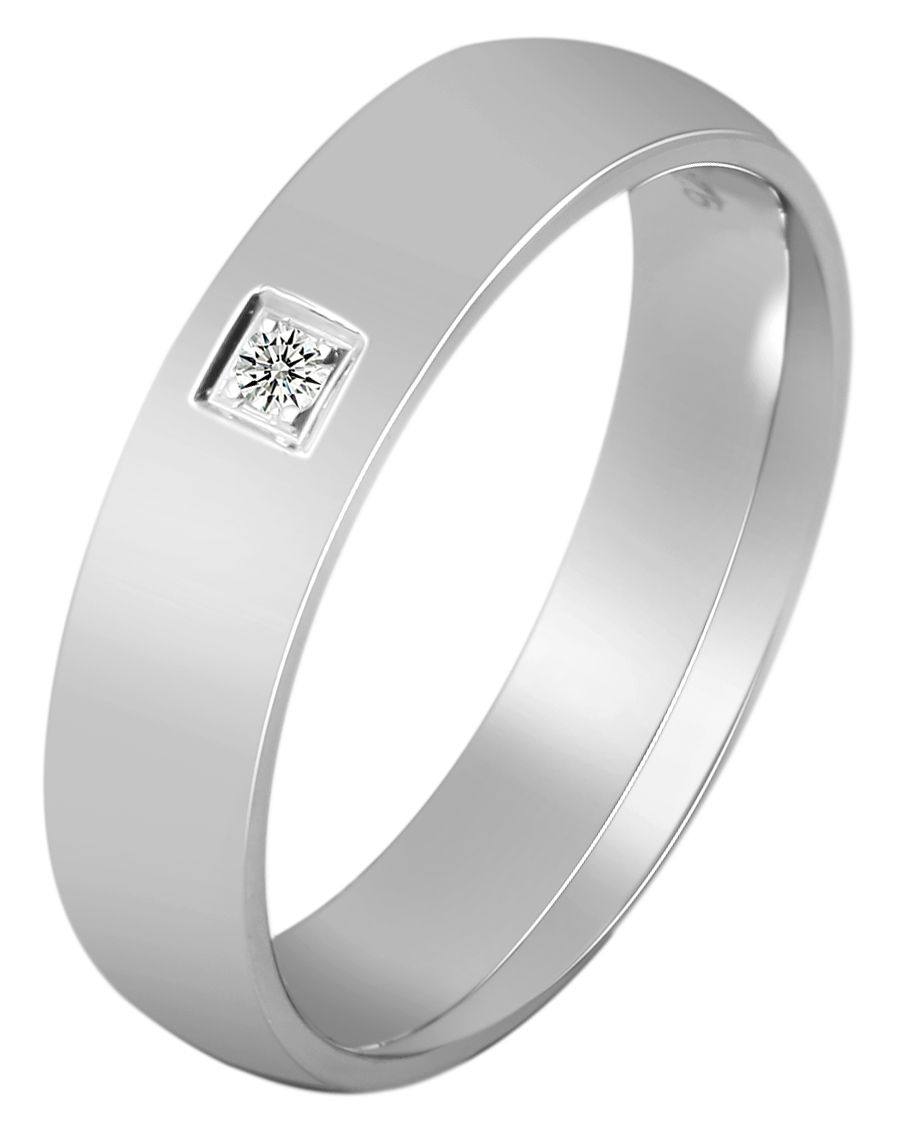 925/- Echt Silber Partnerring "Malina" für Damen Zirkoniabesatz, hochglanzpoliert, rhodiniert, Gr. 56