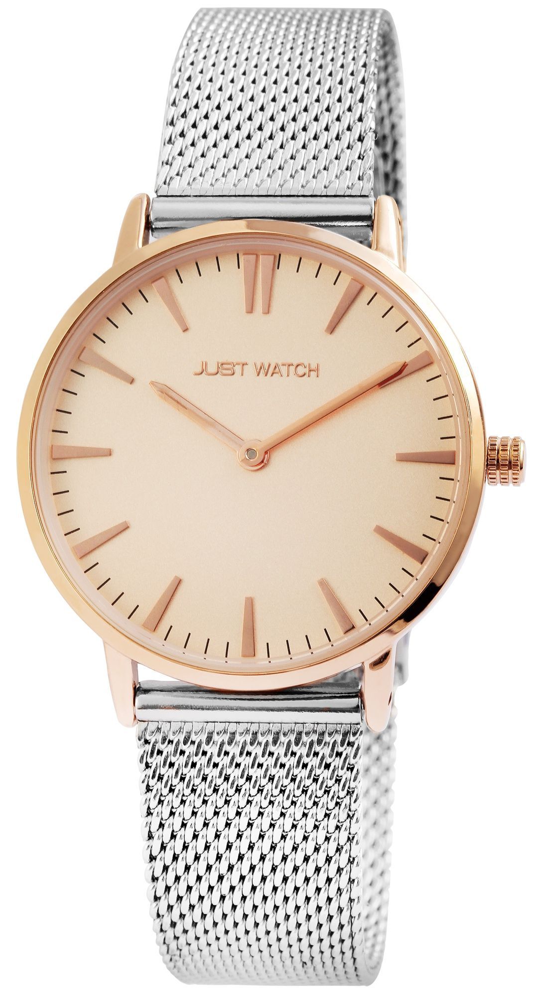 Just Watch Damenarmbanduhr mit Edelstahlmilaneseband