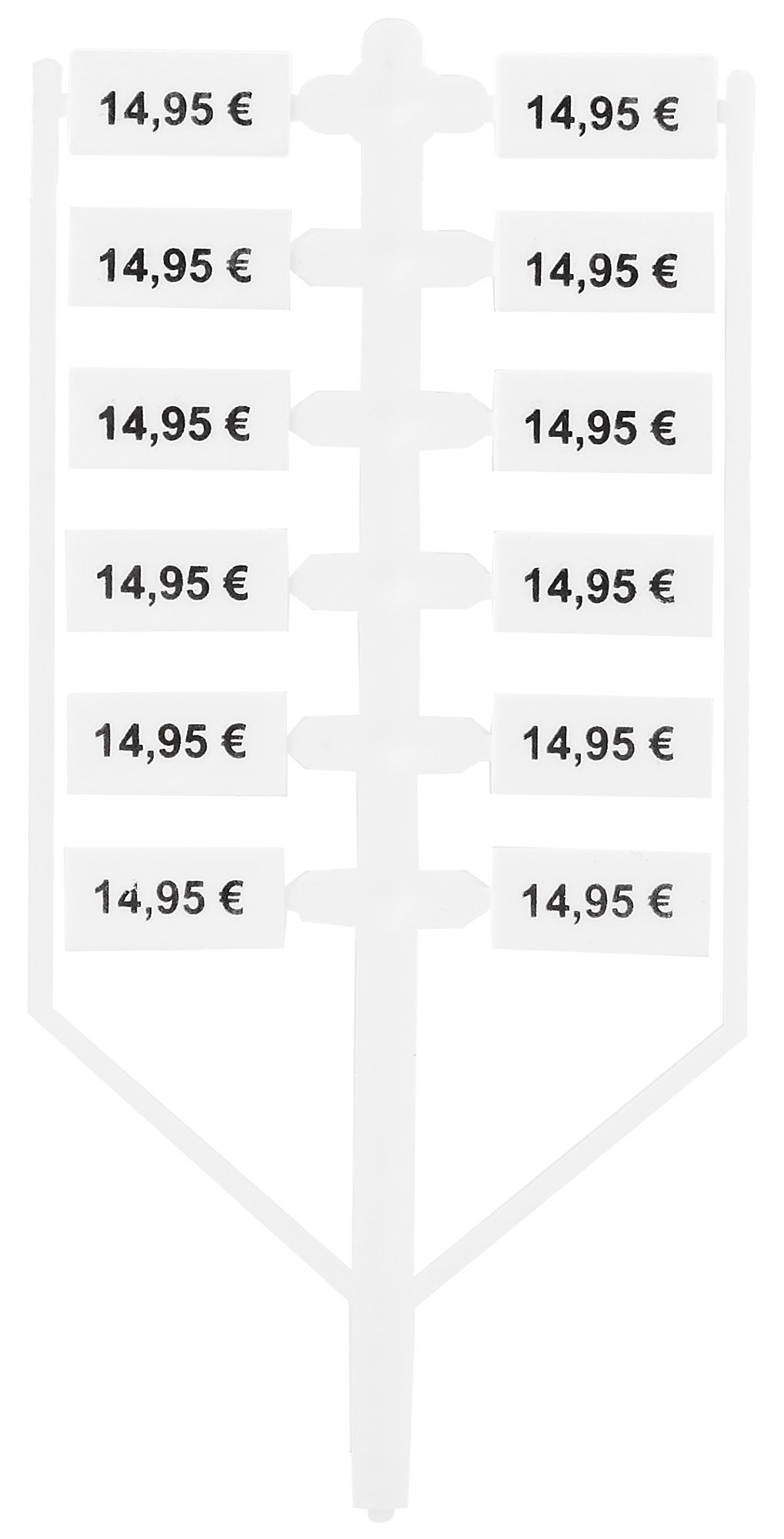 Preisbäumchen, weiß, 12 Preisschilder, 14,95€