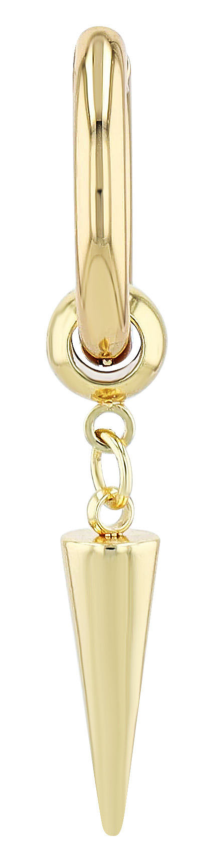 "Mewtwo", Unisex Klapp-Creole, Edelstahl, goldfarben, Ø 12 mm