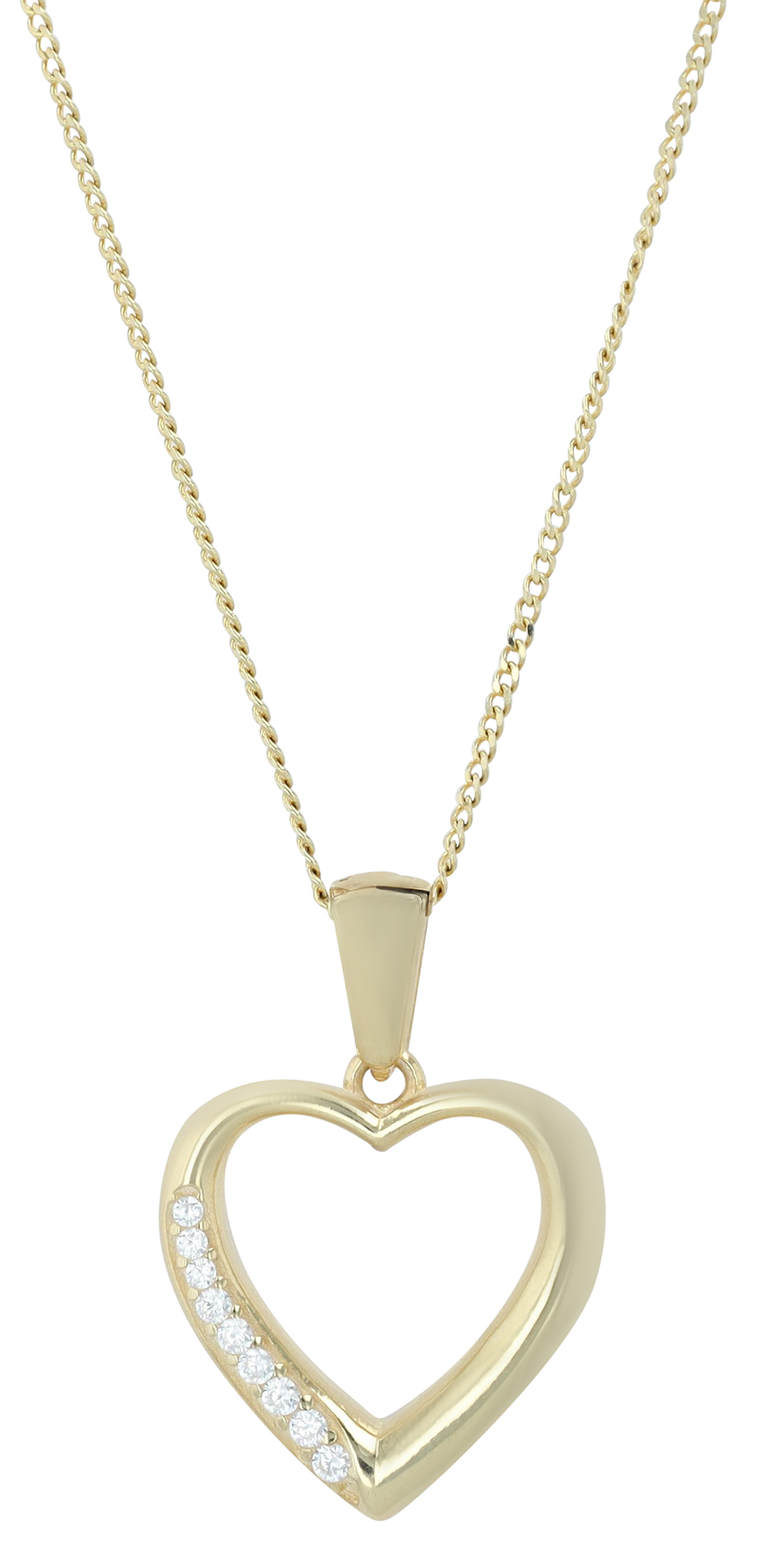 "Dalia" 925/- Echt Silber Anhänger, Herz, vergoldet