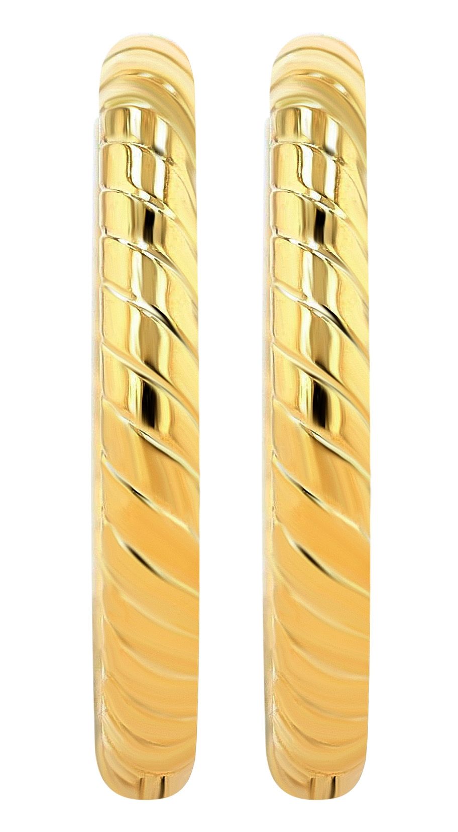 "Miro" Edelstahl Creolen Ø 14 mm, Akzent, goldfarben