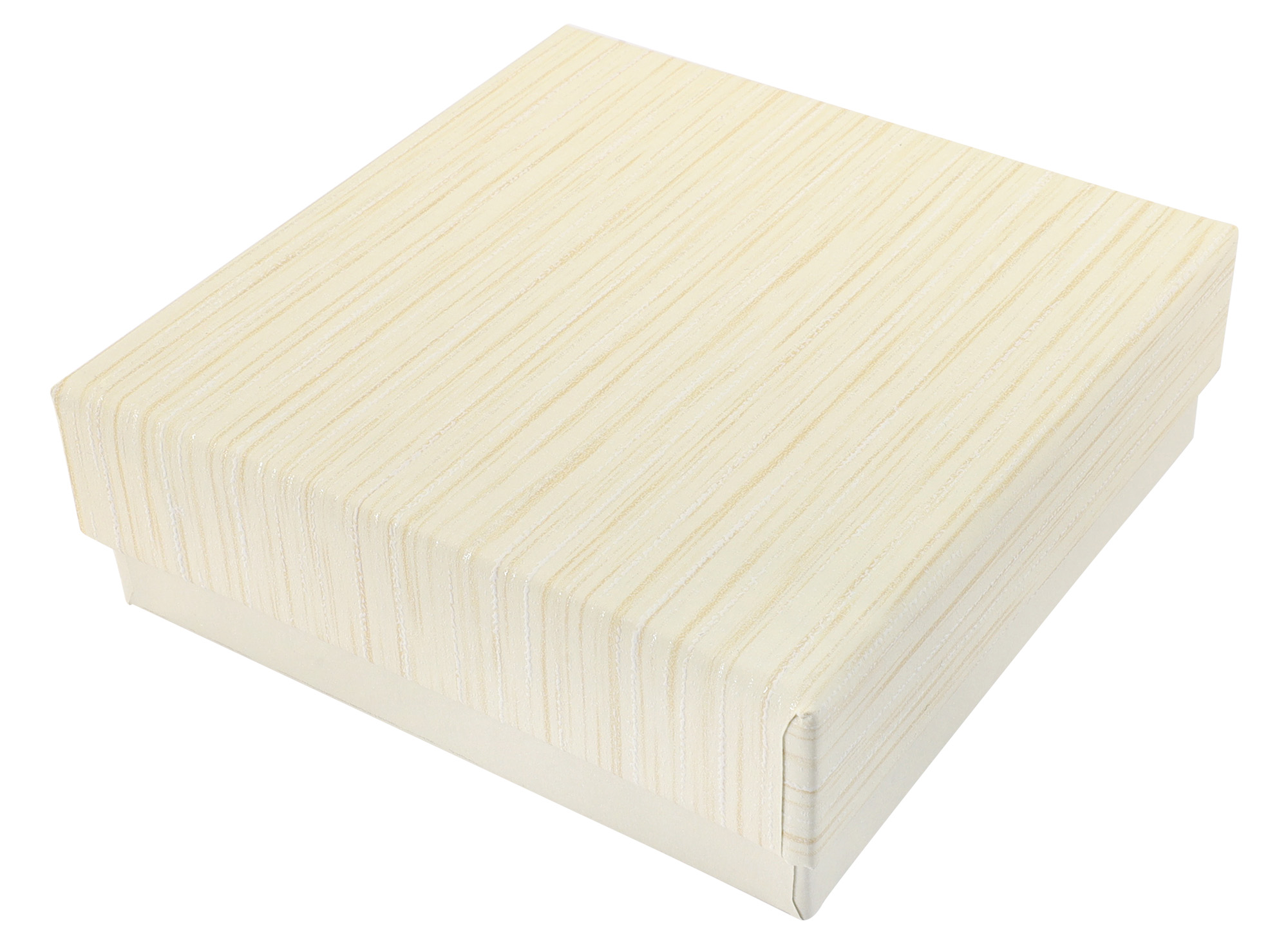 Papp Schmuckboxen, creme, VE12, 9 x 9 cm