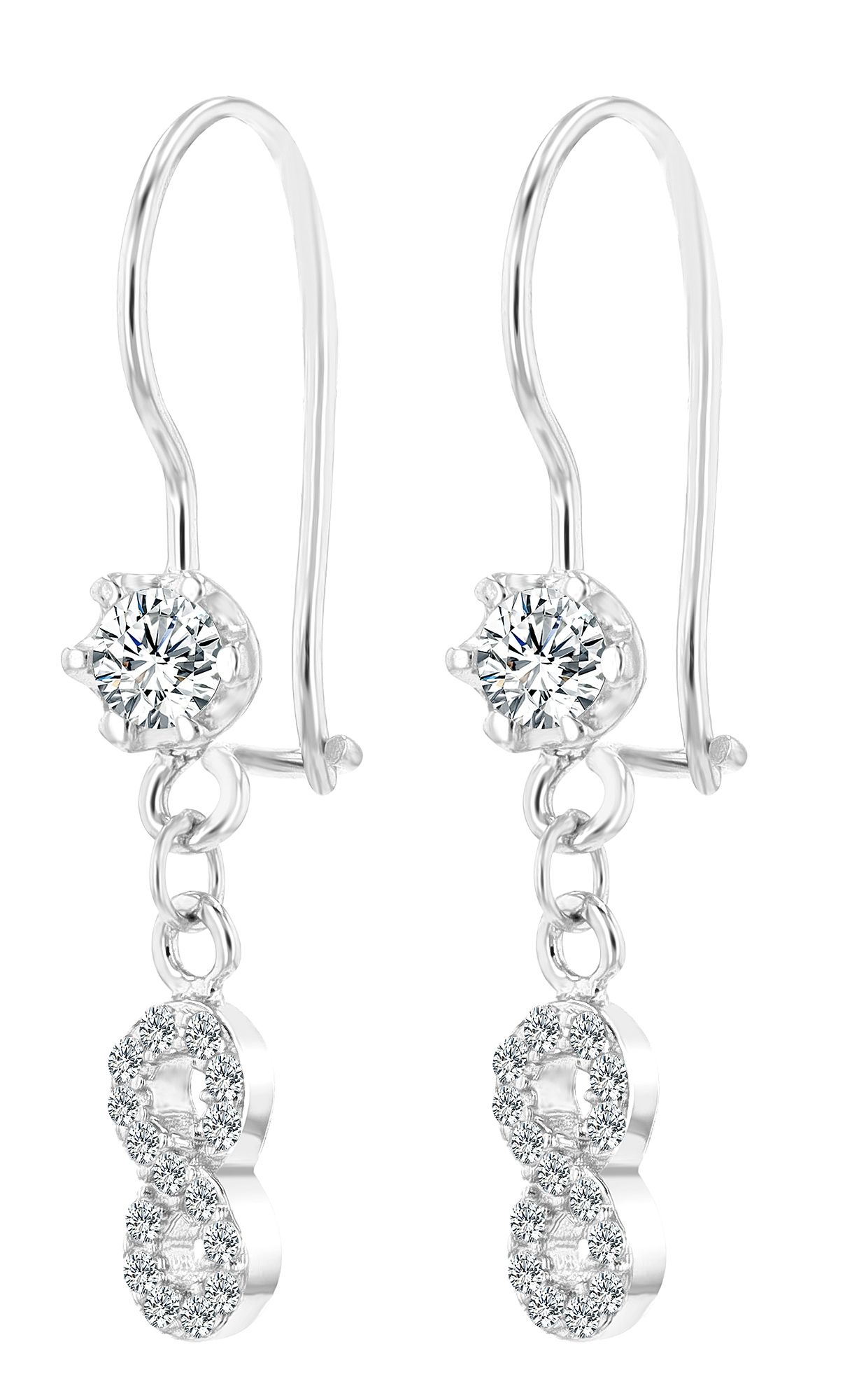 "Therese" - Infinity Ohrhänger aus 925/- Echt Silber und Besatz