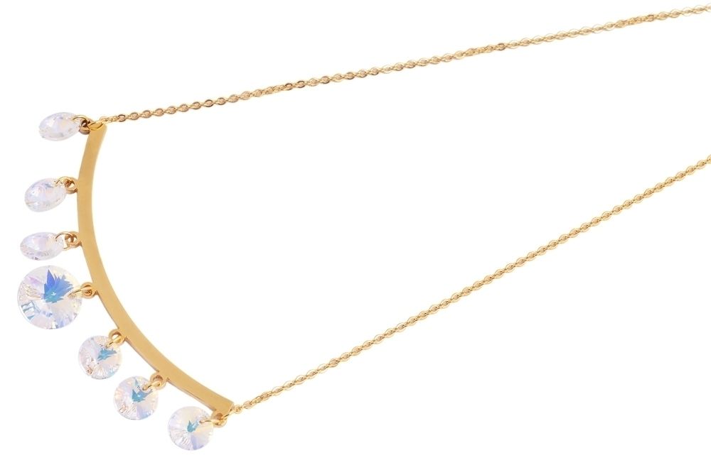 Akzent Edelstahl Damen Ankerkette, Länge: 43 cm / Stärke: 1 mm, goldfarbig