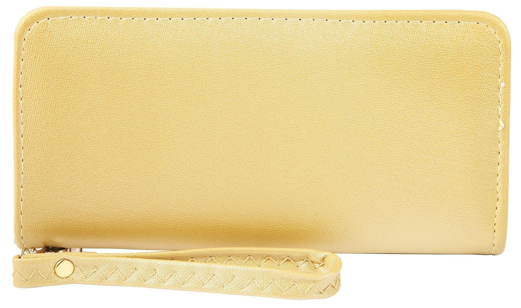 Cham Cham Damen Geldbörse aus Lederimitat in gelb. Format 21 x 11 cm.