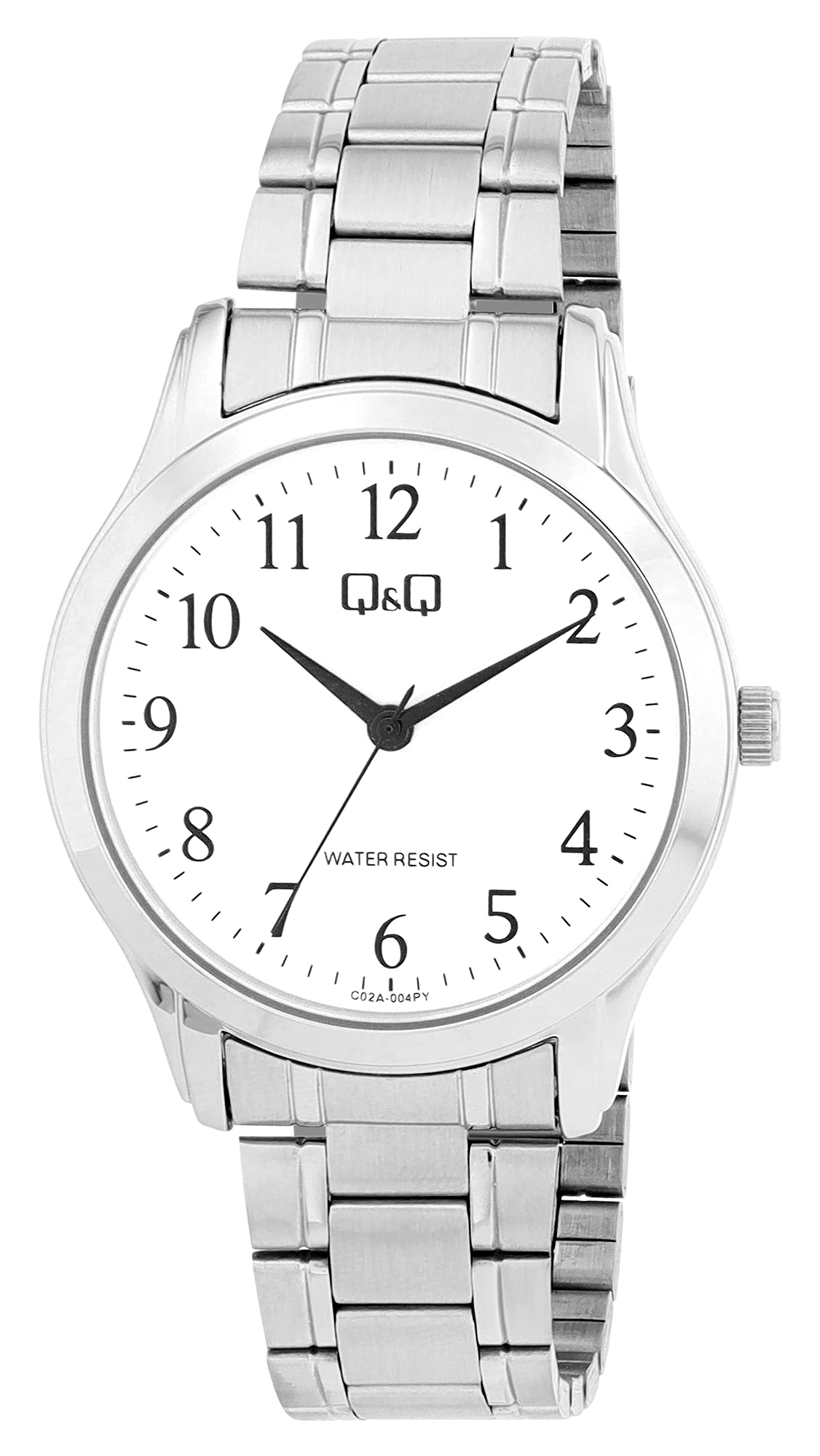 Q&Q Herrenuhr mit Edelstahlband, 3 BAR, silberfarben
