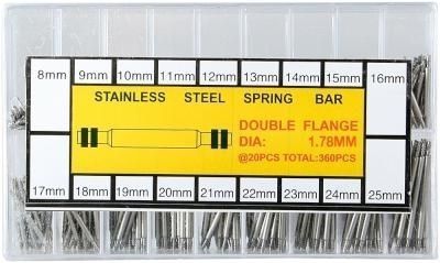 360-teiliges Federsteg-Sortiment (Ø 1,78 mm) - 8 mm bis 25 mm