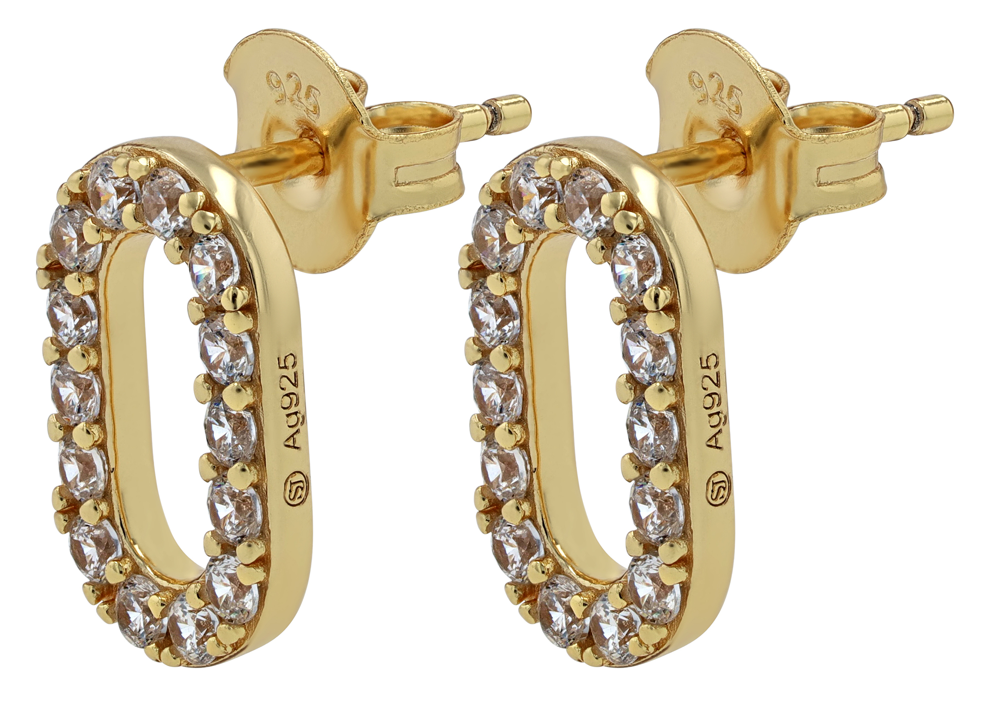 Sif Jakobs Jewellery 925/- Echt Silber Ohrstecker "Capizzi", Zikonia, vergoldet