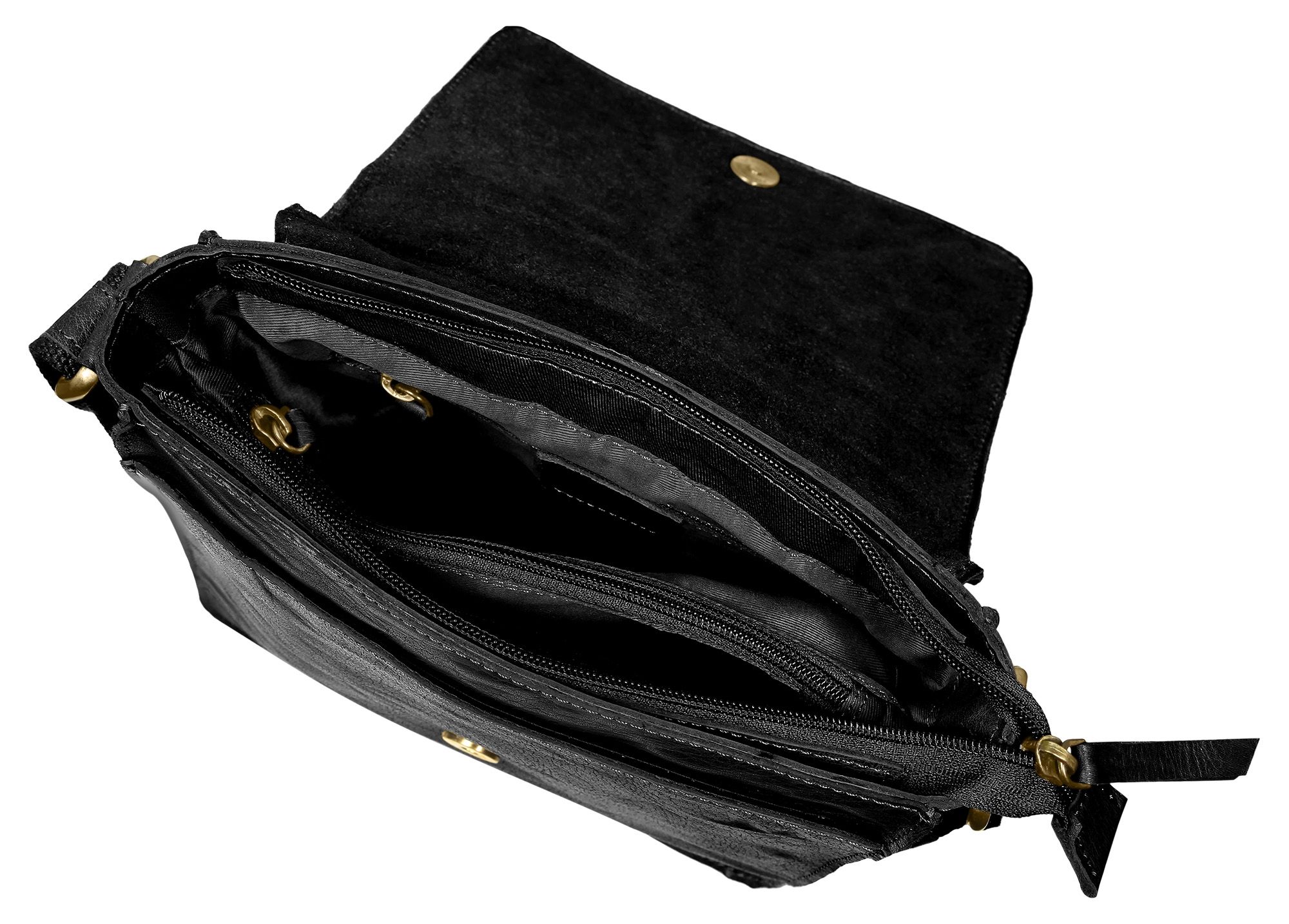 Leonardo Verrelli, Echtleder (Vintage-Leder im Washed-Look), schwarz