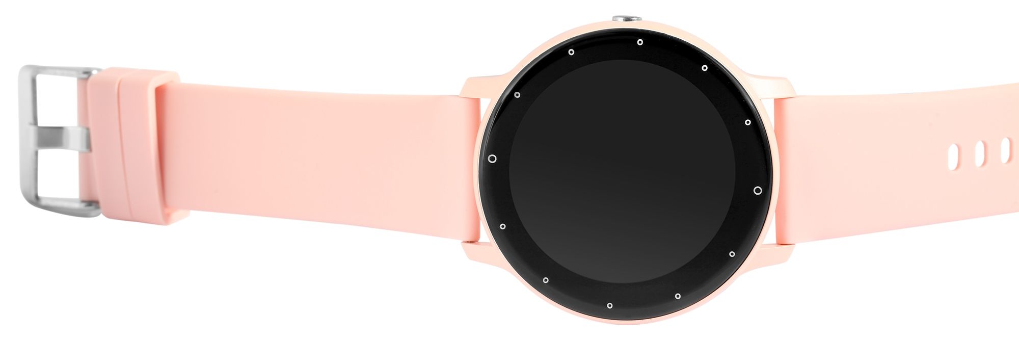 TimeTech Smartwatch mit Silikonarmband, rosa