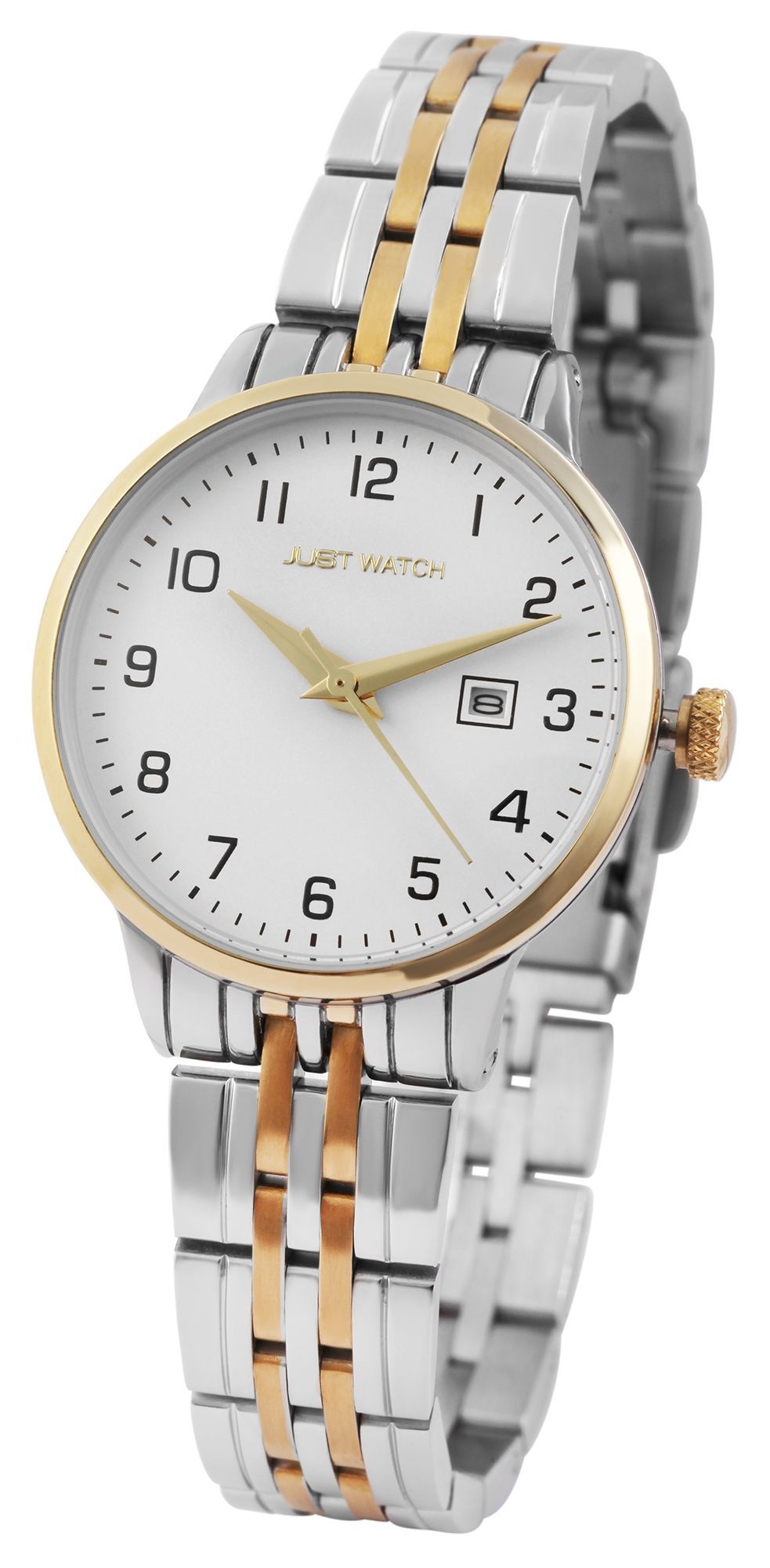 Just Watch Damenuhr "Elizabeth", Edelstahlarmband, Ø 31 mm, bicolor (silber-/ goldfarben)