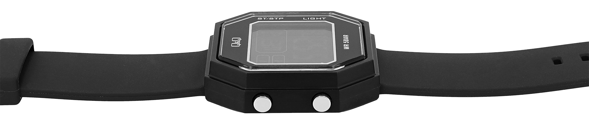Q&Q Digitaluhr mit Kunststoffarmband, schwarz