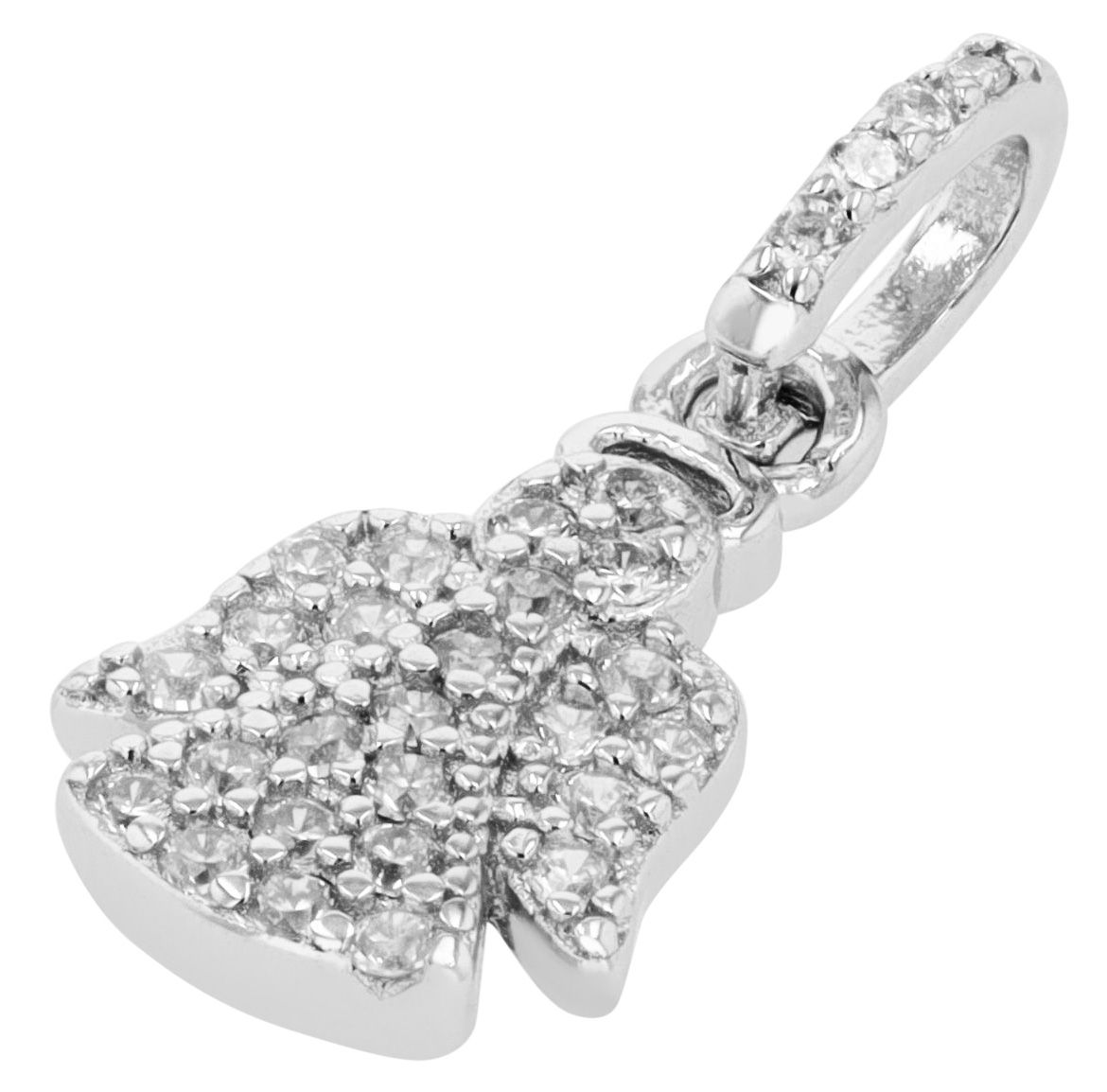 925/- Echt Silber Anhänger Engel "Bryson" mit Zirkonia, rhodiniert