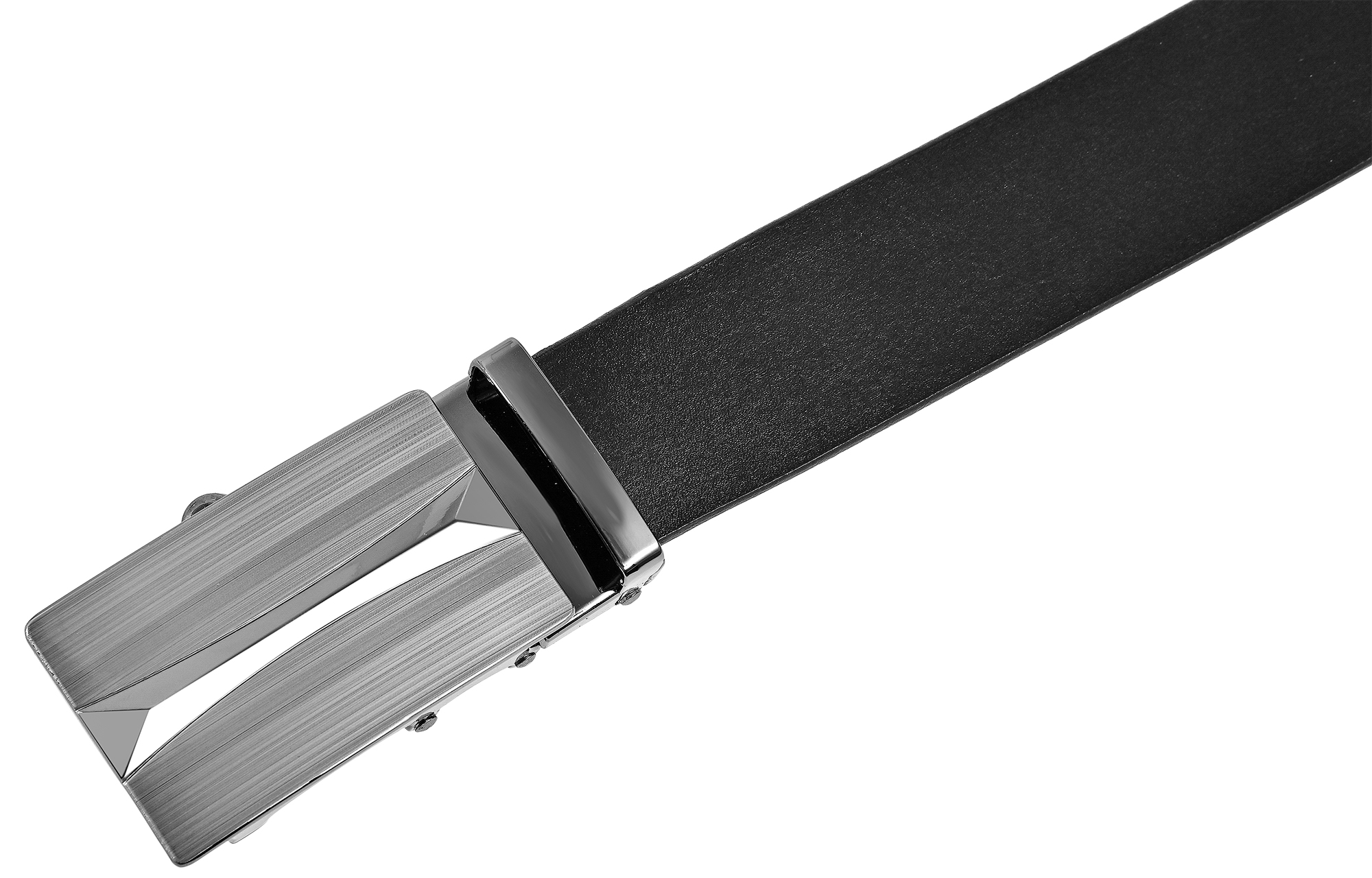 Leonardo Verrelli Echtleder Automatik-Gürtel, max. 100 cm/ 35 mm, schwarz - kürzbar