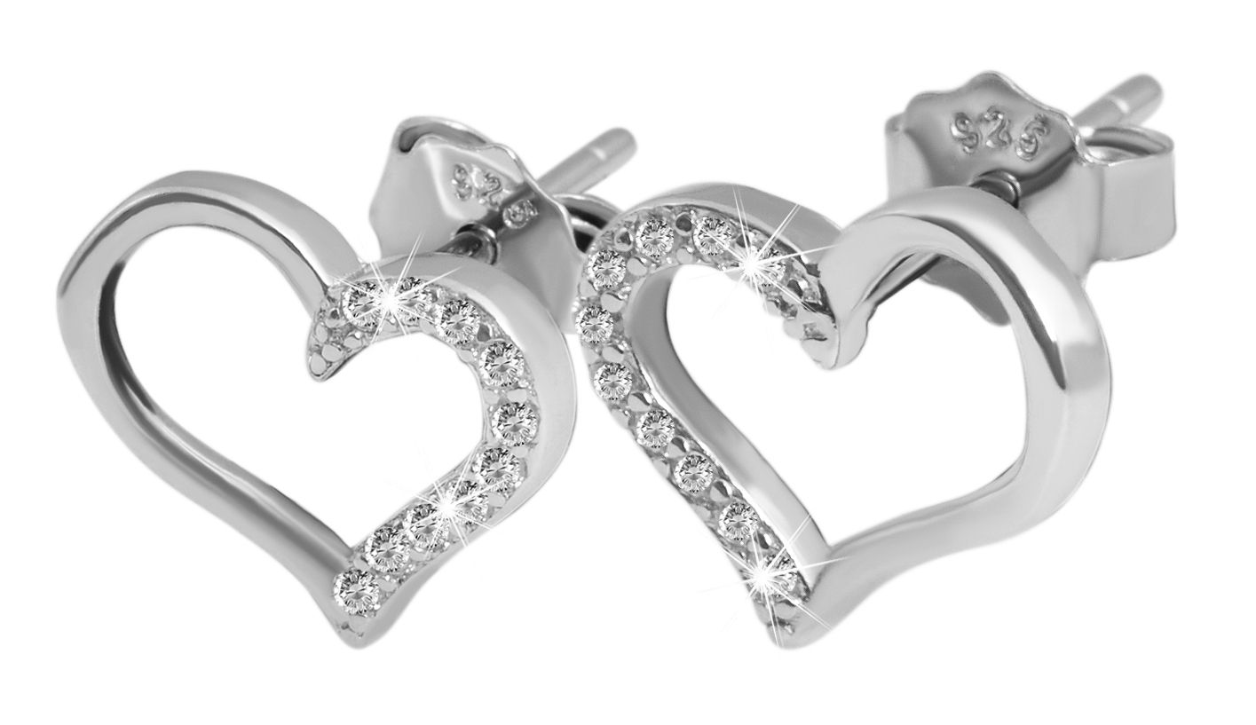 925/- Echt Silber Schmuckset "Kimey" mit Ohrringen und Anhänger, 925/rhodiniert