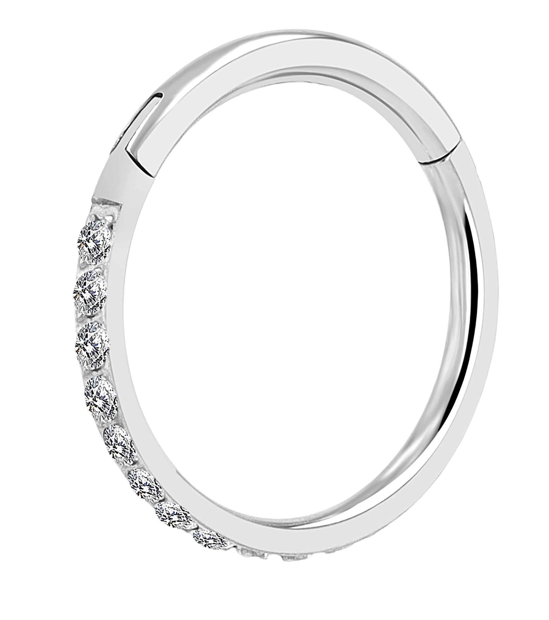 "Cynda" Nasenpiercing/ Nasenring, Edelstahl, silberfarben,, Stärke 1,2 mm / Ø 8 mm