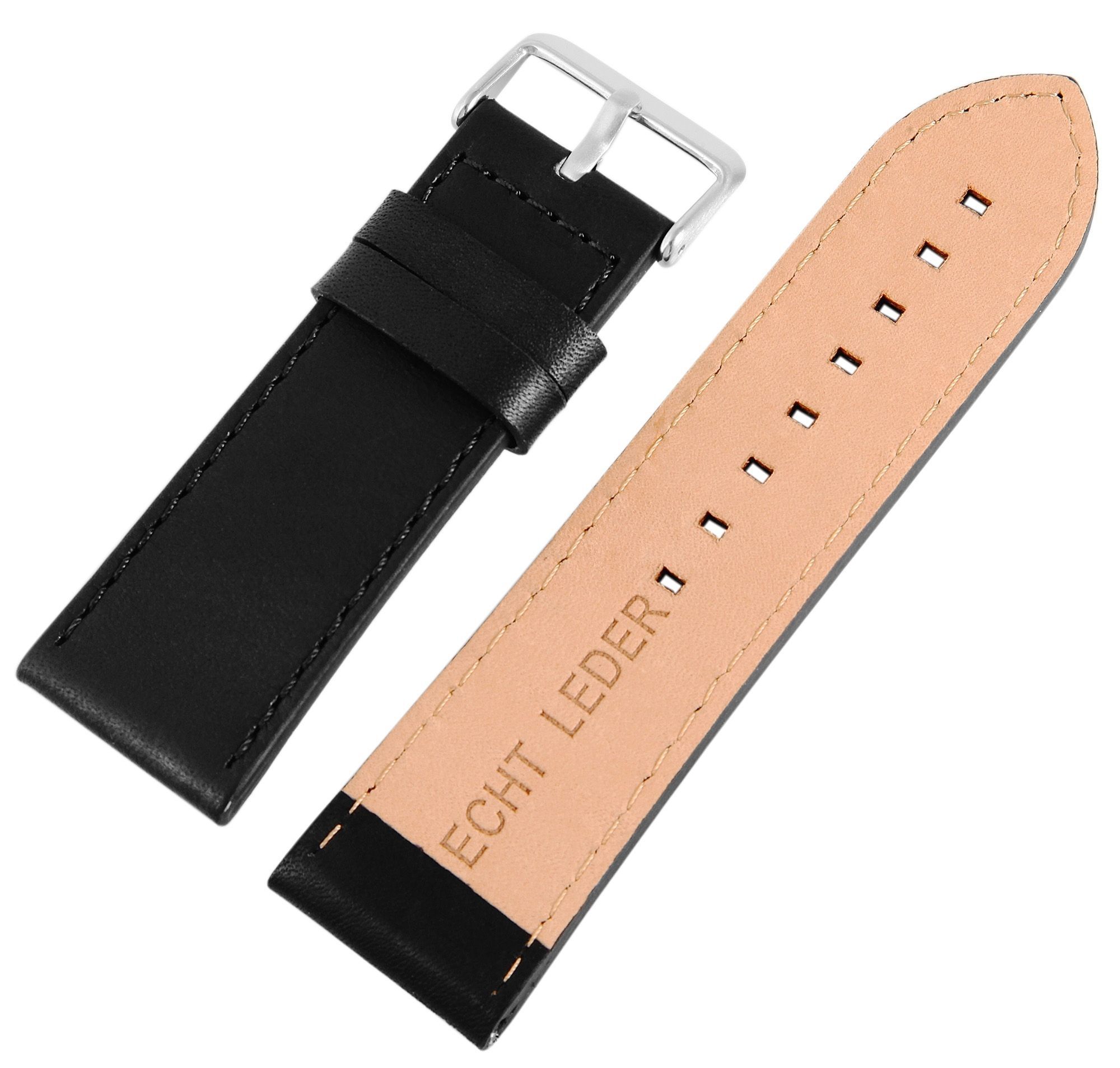 Echt Lederband, 28 mm, schwarz