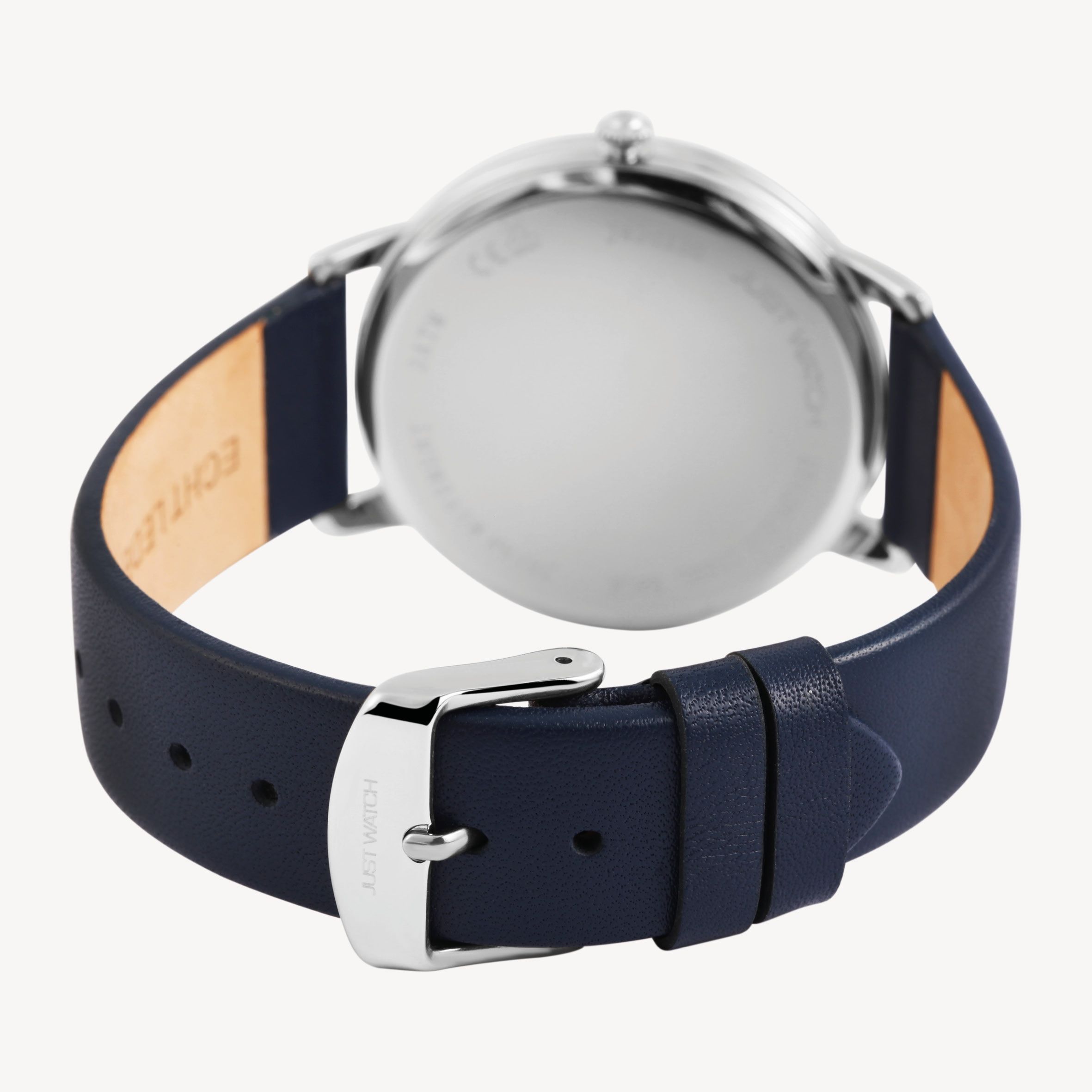 Just Watch Herrenuhr Echtlederband blau